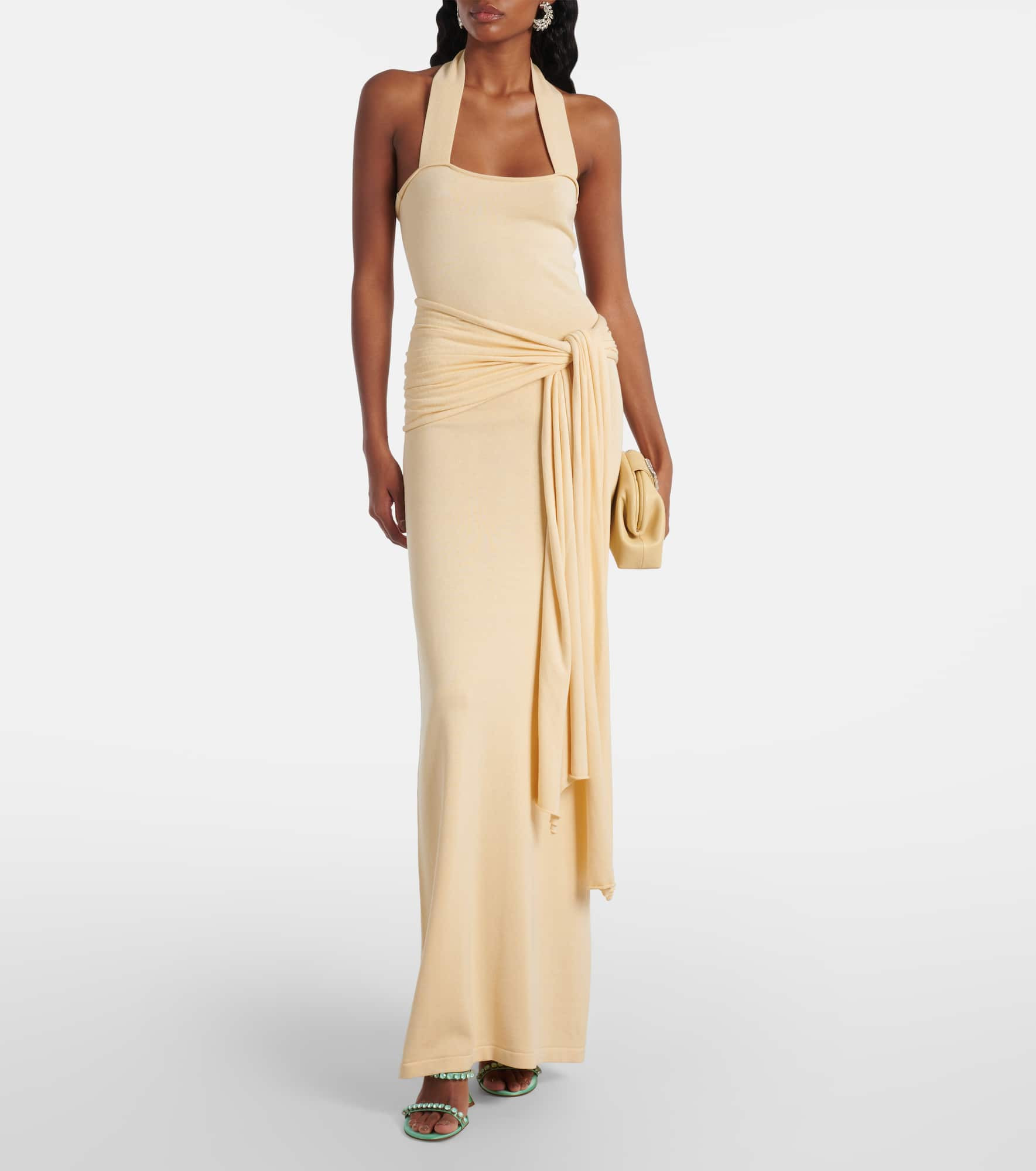 Knitted silk and cotton maxi dress - 2