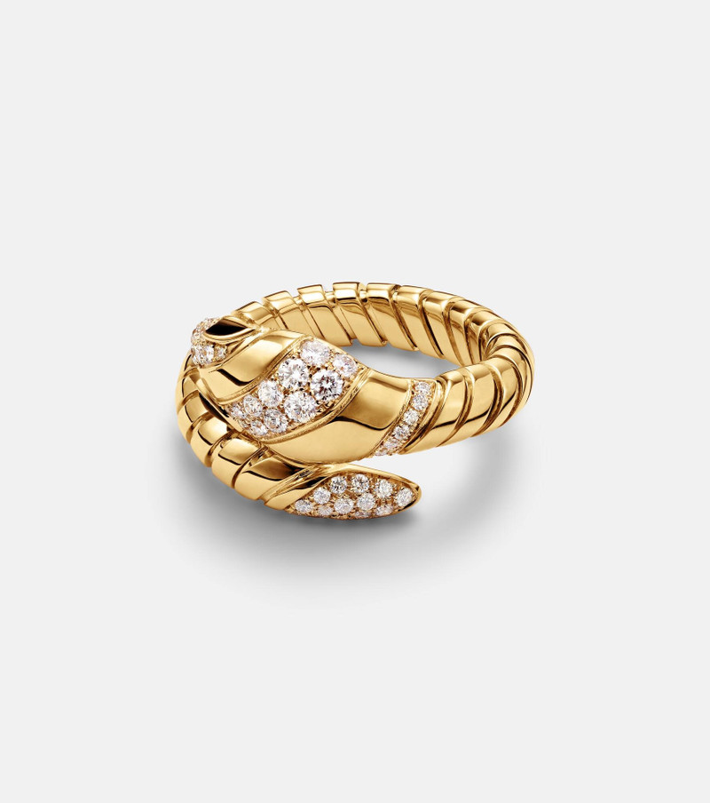 Serpenti Tubogas의 장점 18kt 링 다이아몬드와 오닉스 - 1