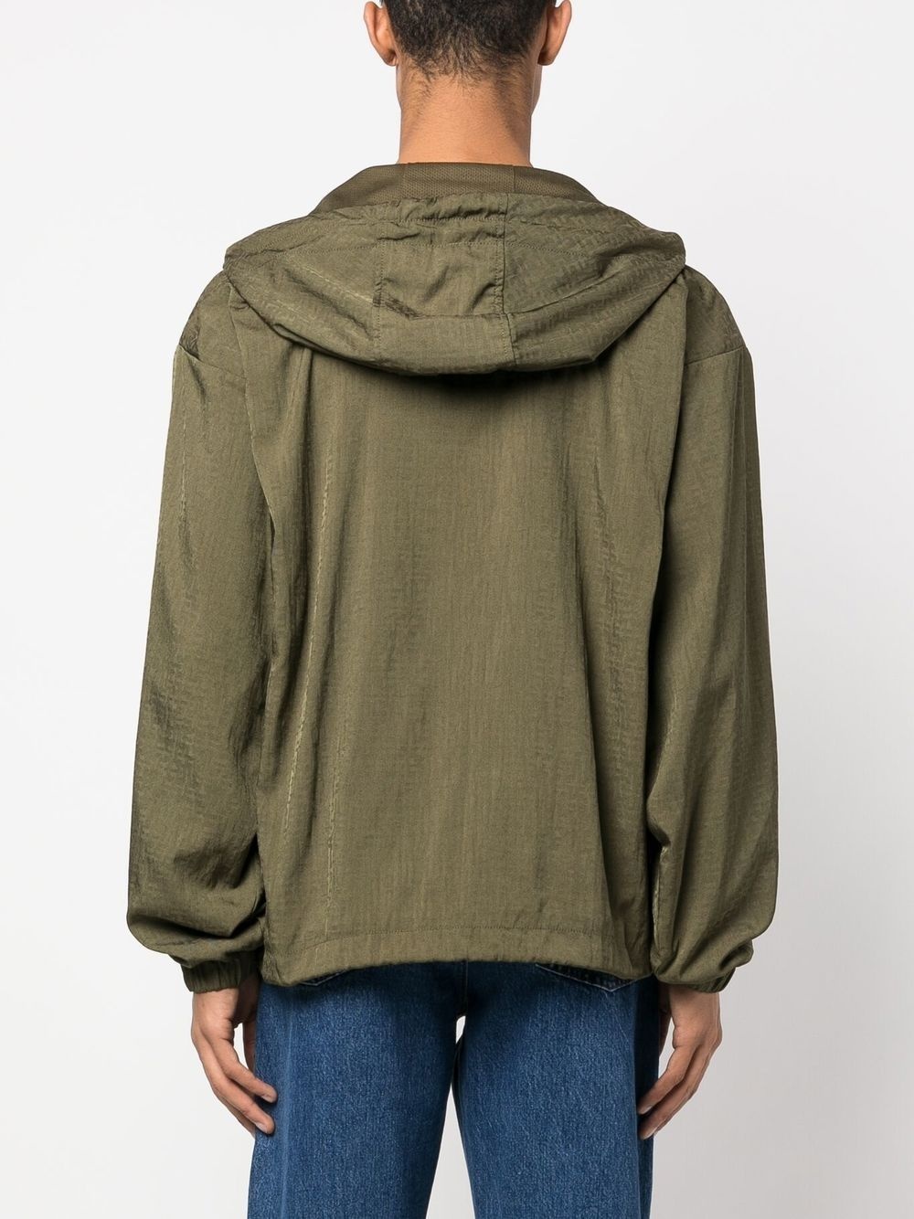 logo-jacquard zip-up jacket - 5