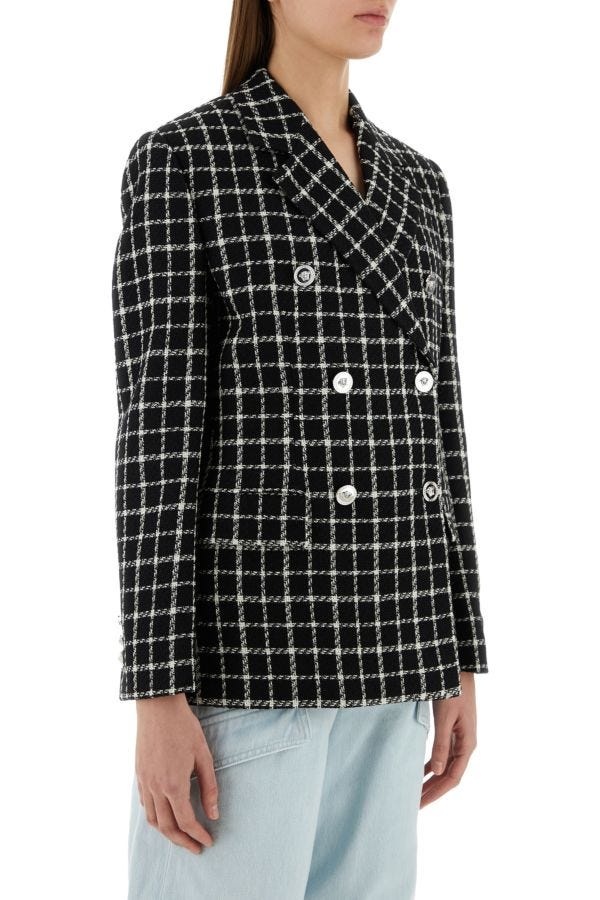 ジャケット Versace Embroidered Tweed Blazer VERSACE Embroidered tweed blazer | gebnegozionline | REVERSIBLE