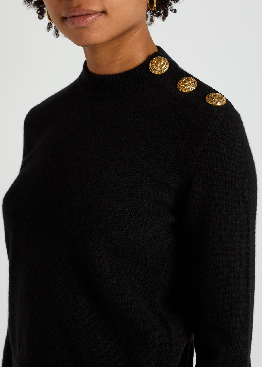 Balmain Embellished Cashmere and Wool-blend Sweatshirt - 5