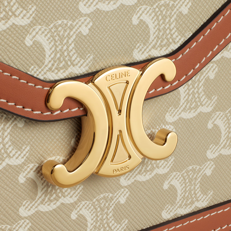 ENVELOPPE BAG in Triomphe Canvas and calfskin 5