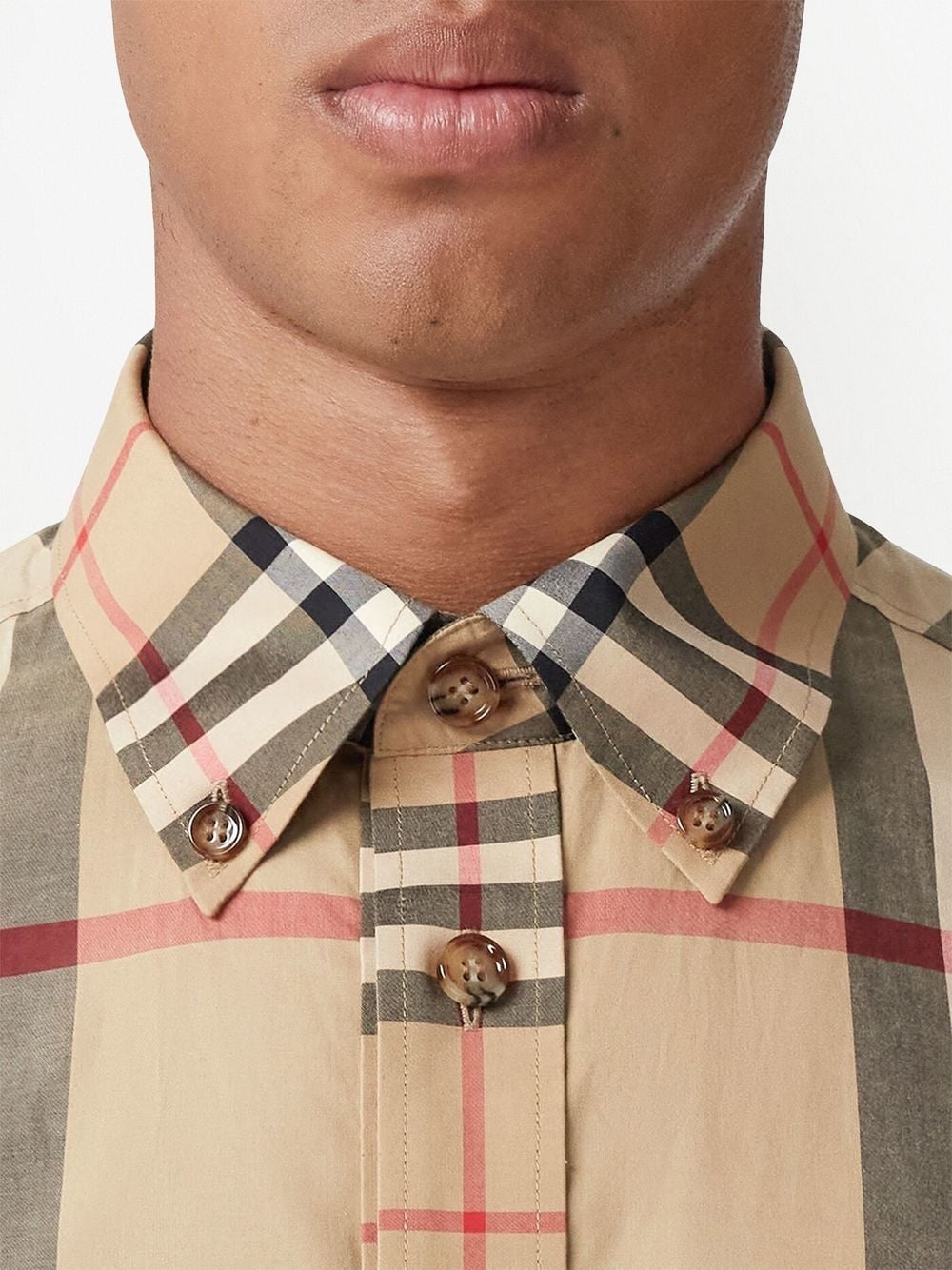 contrast check shirt - 5