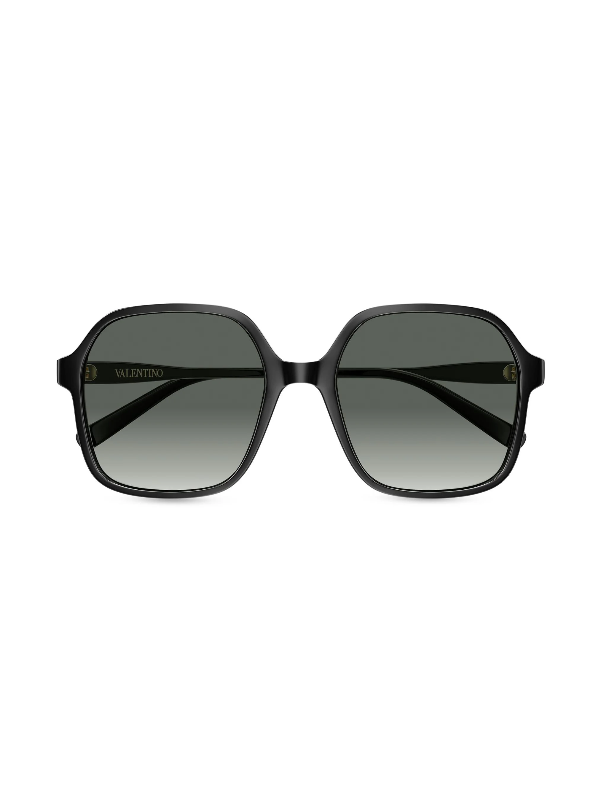 Women's Light 58MM Square Sunglasses - Black - 1