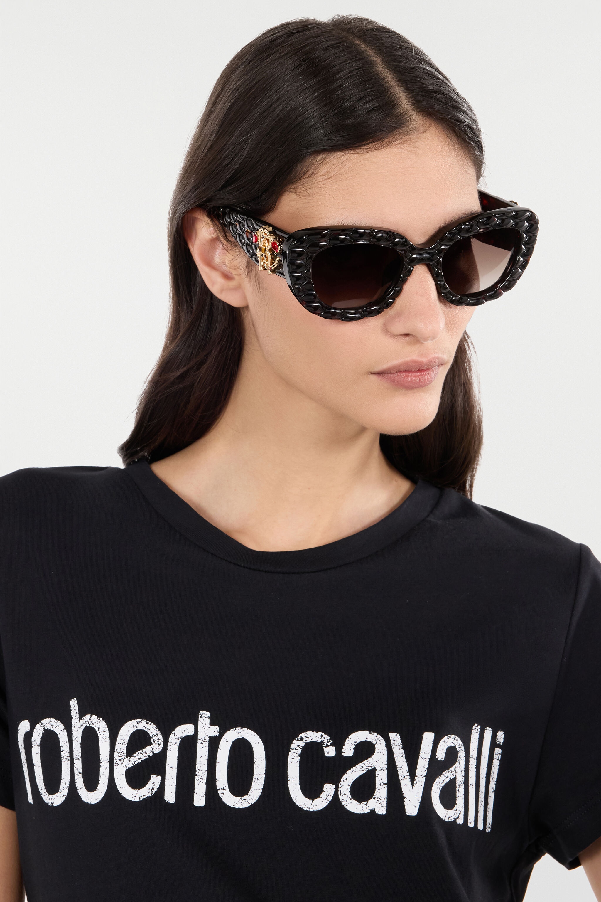 Sunglasses with wide bold cat-eye front - 2