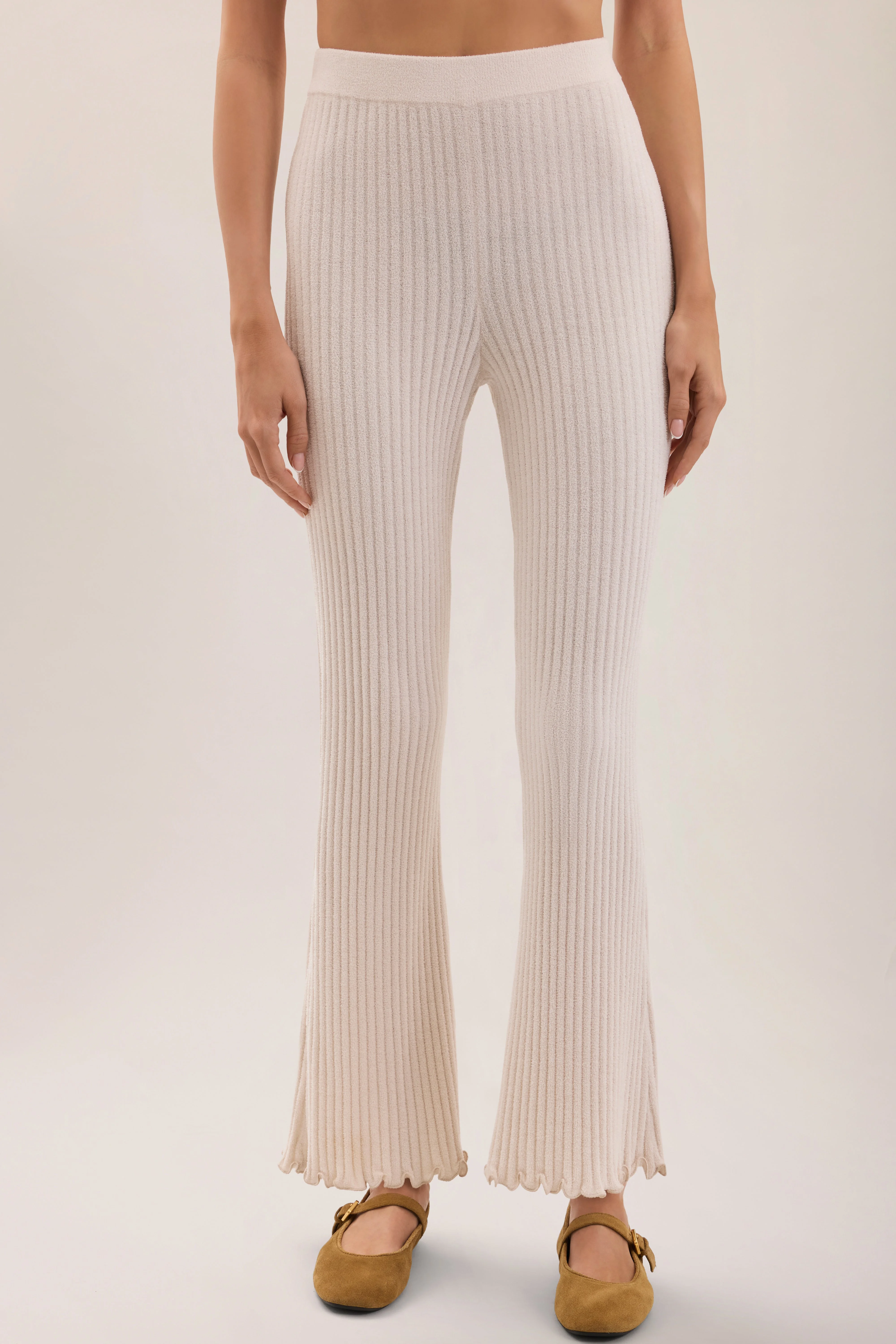 CozyChic Ultra Lite® Petal Edge Rib Kick Flare Ankle Pant - 1