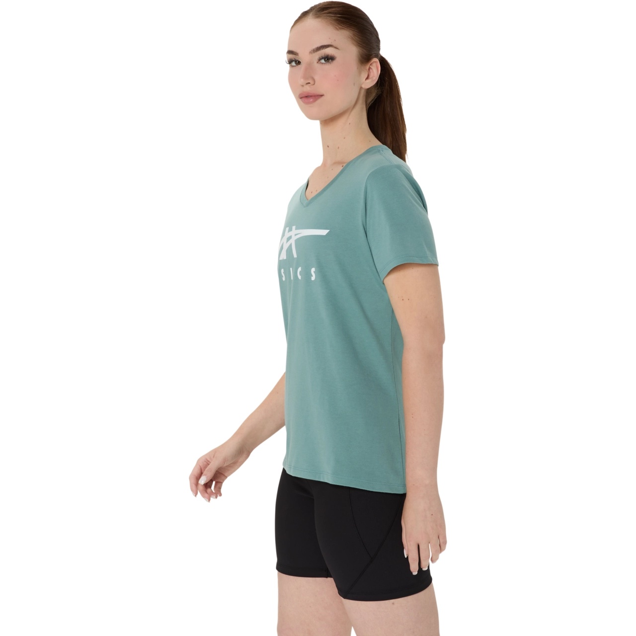 WOMEN'S ASICS STRIPES V-NECK - 3