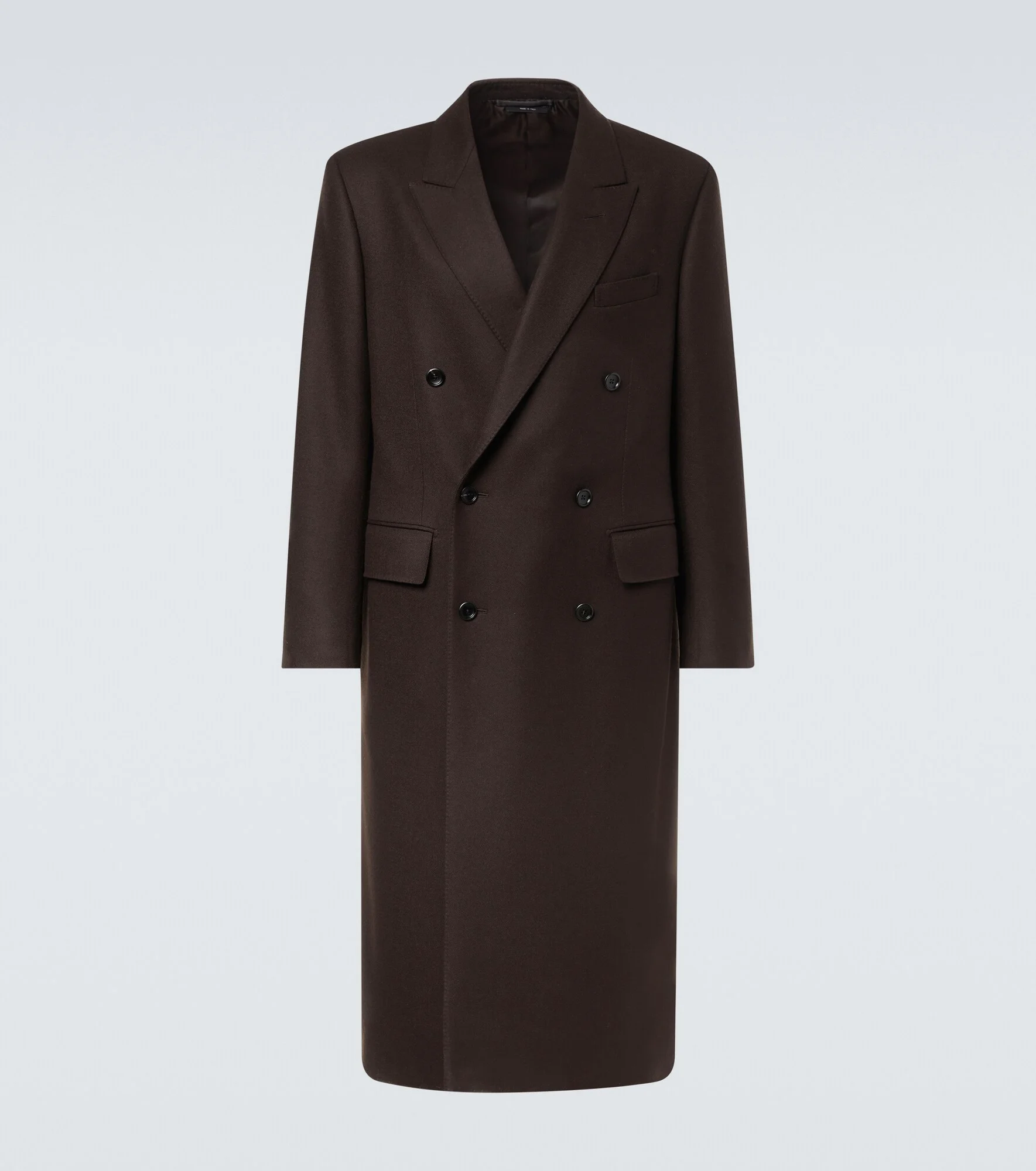 Double-breasted cashmere coat - 1
