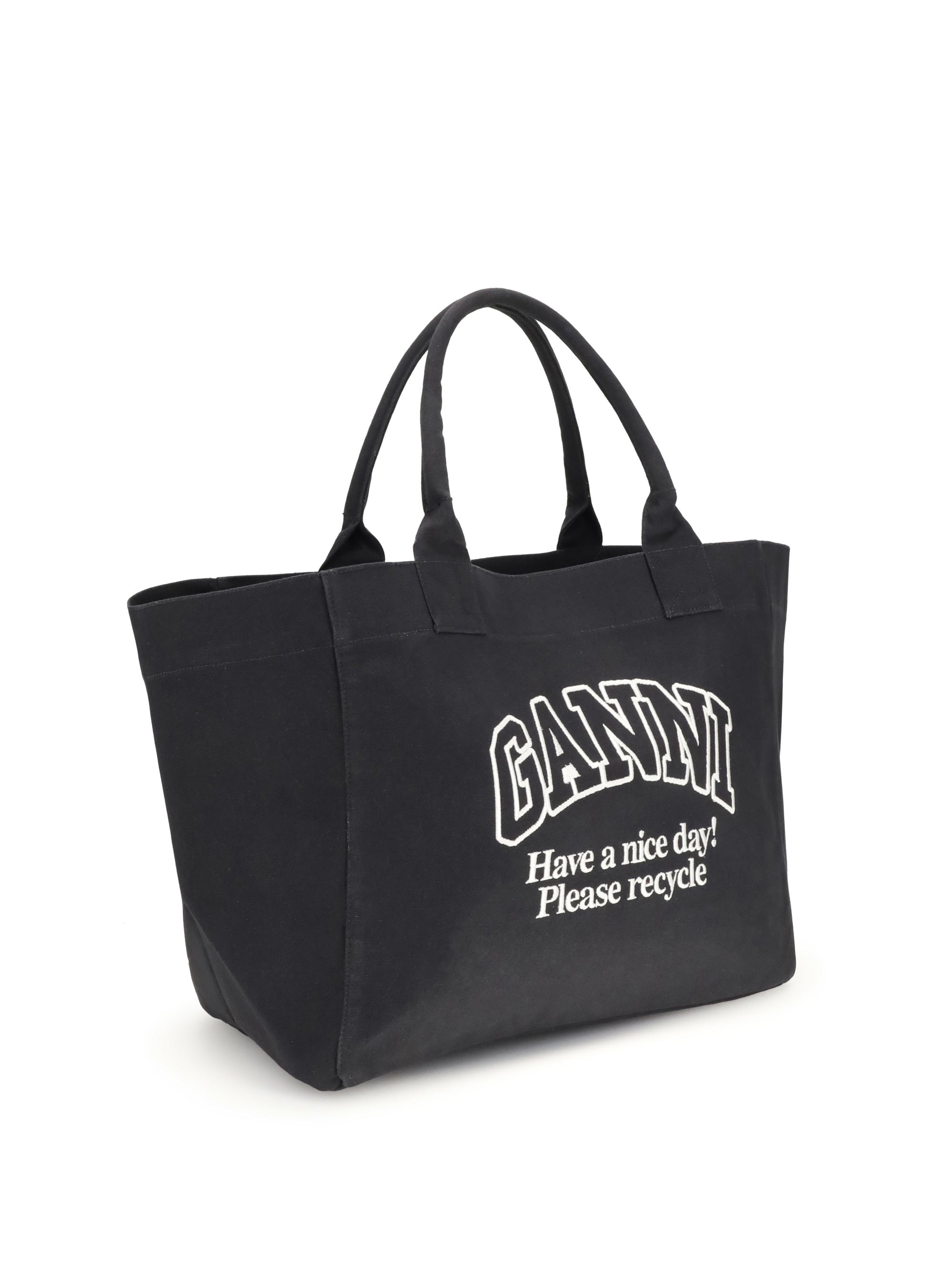 Ganni Women Shopper Xxl Contrasted Logo Pocket - 2