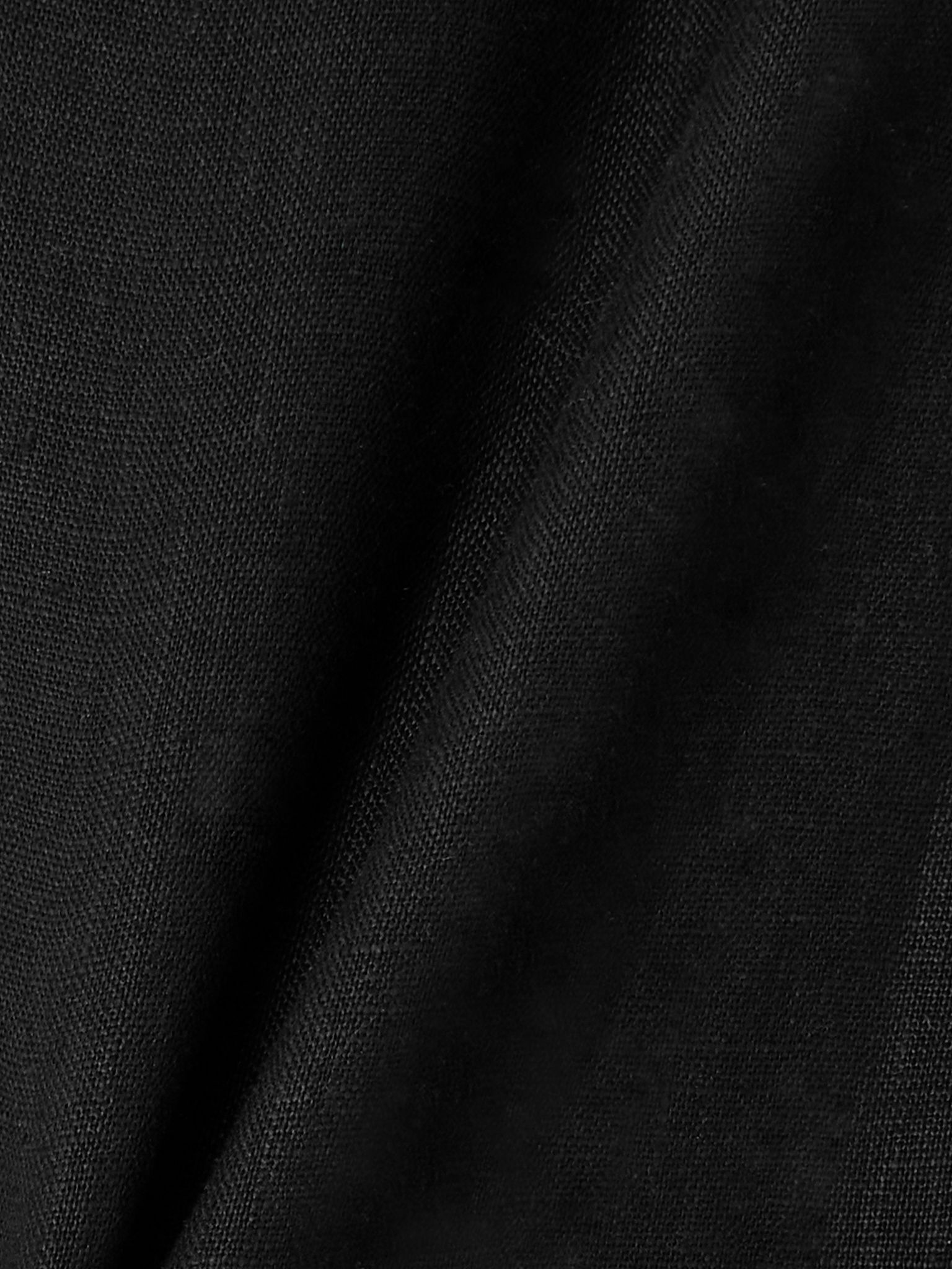 Capri cropped linen slim-leg pants Black - 4