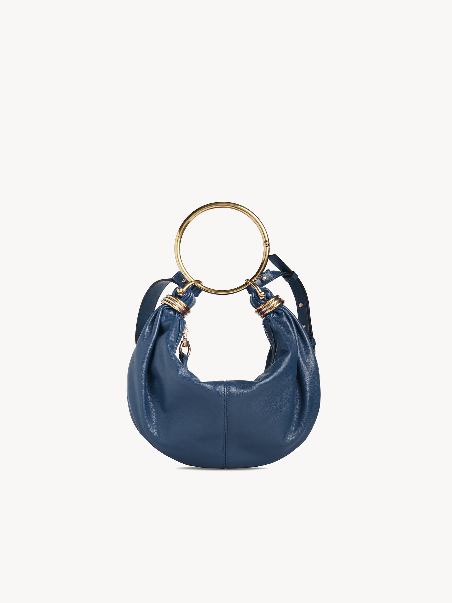 SMALL BRACELET HOBO BAG IN GRAINED LEATHER - 4