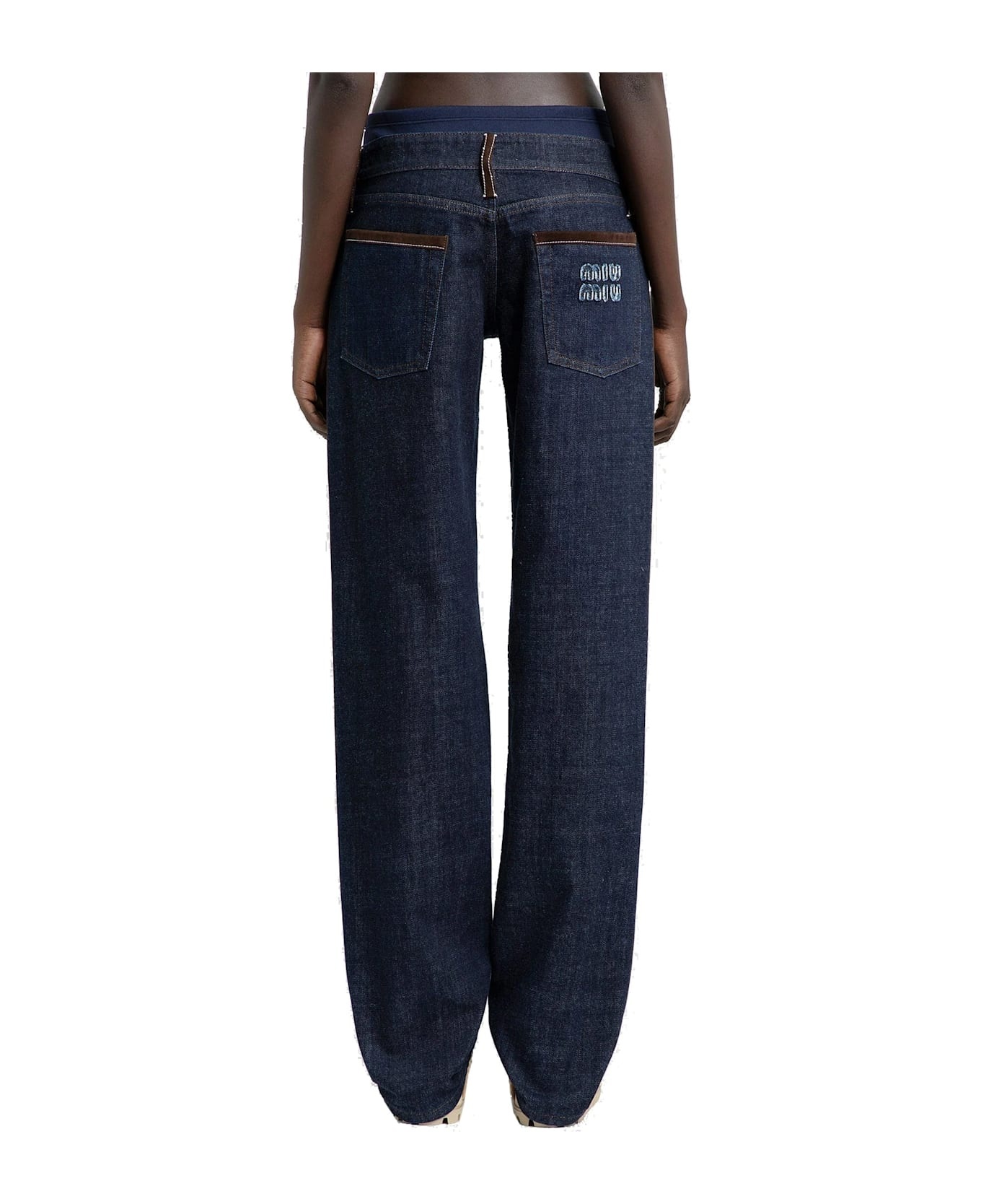 Miu Miu Piped-trim Denim Jeans | italist | REVERSIBLE