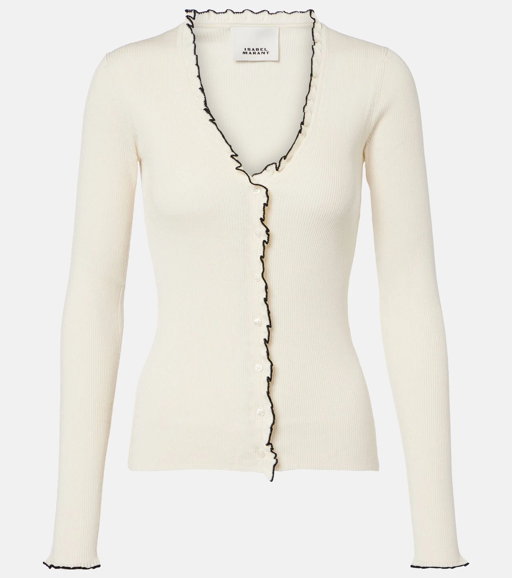 Izae ribbed-knit silk and cotton cardigan - 1