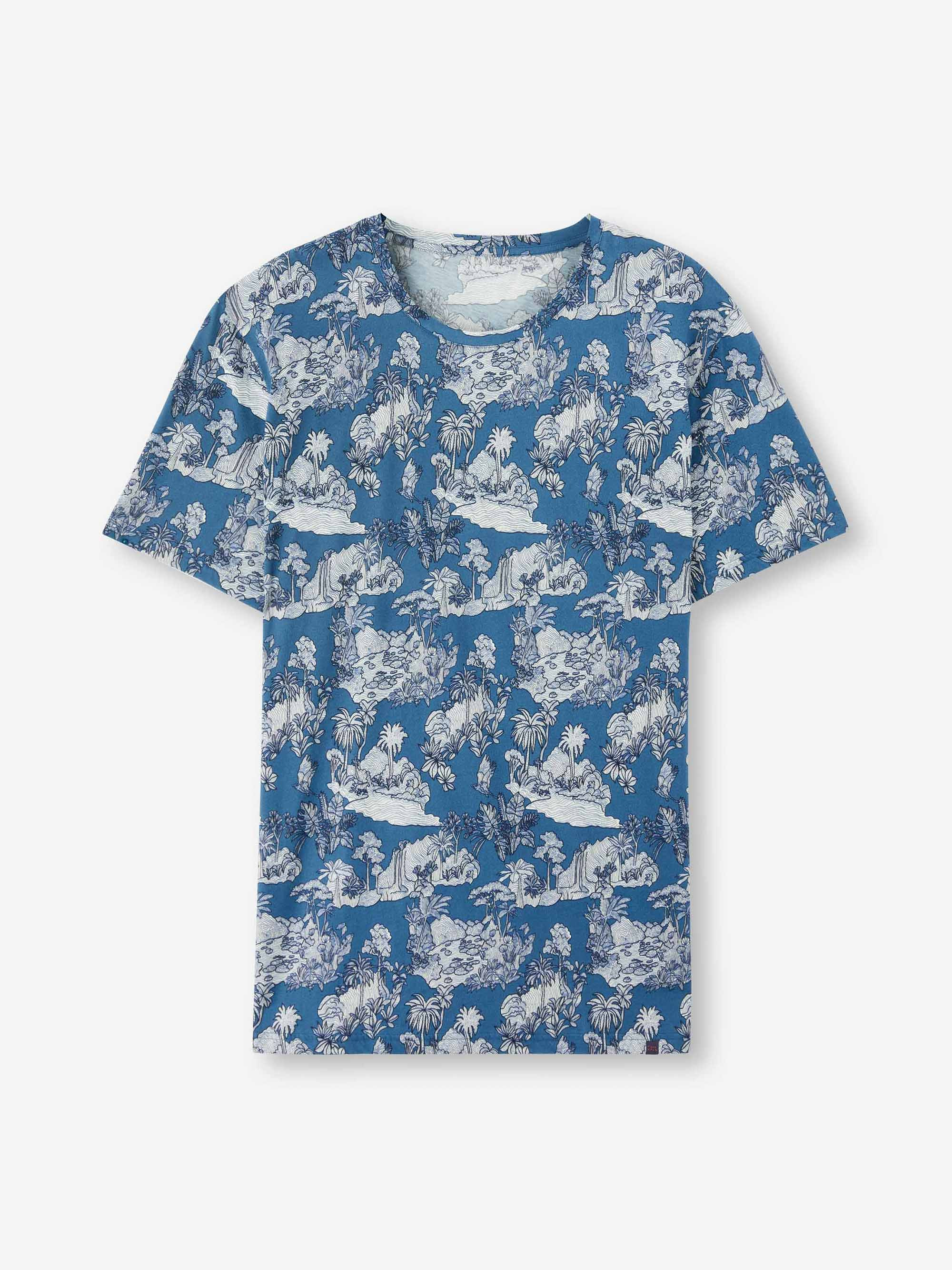 Men's T-Shirt Robin 17 Pima Cotton Blue - 2