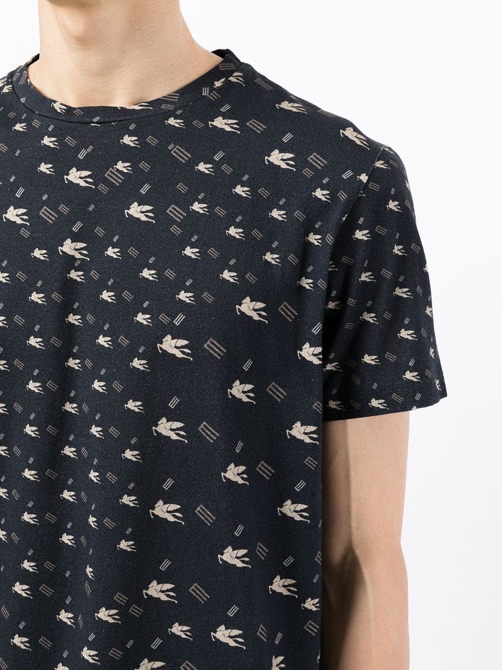 Pegaso-print cotton T-shirt - 5