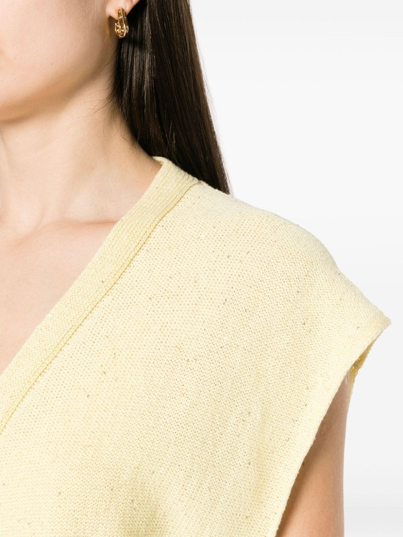 sequined V-neck vest 5