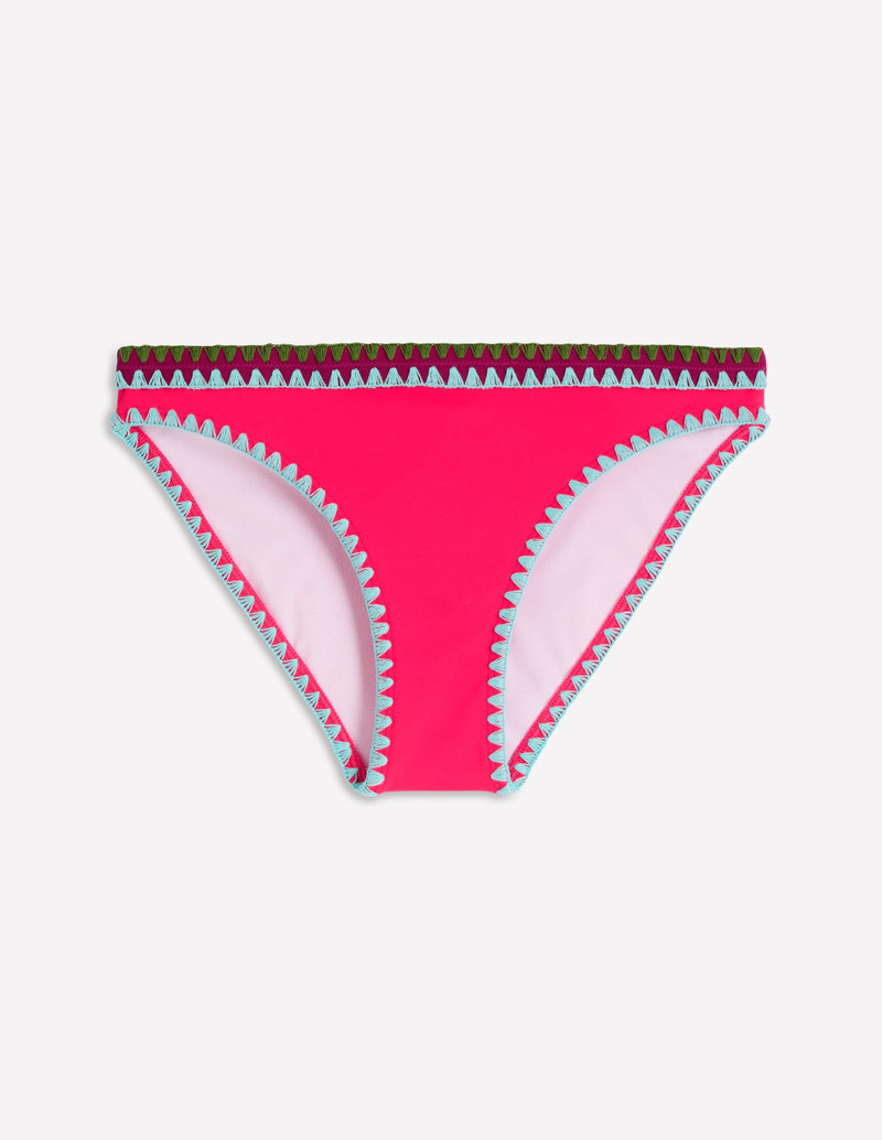 Porto Bikini Bottoms-Rosy, Embroidery - 1
