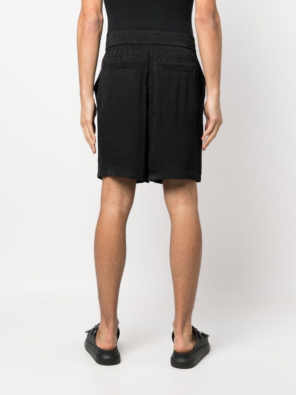 all-over logo print shorts - 4