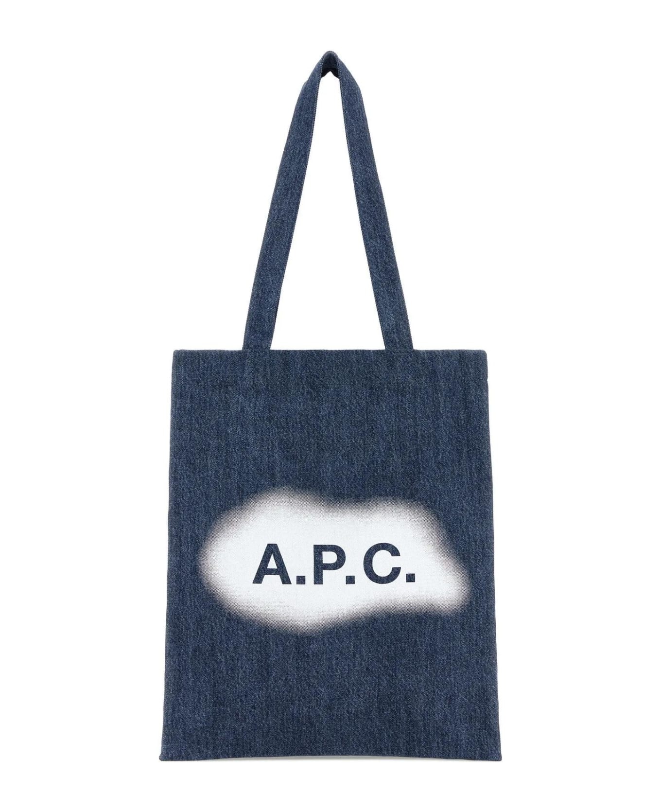 トートバッグ APC Lou Tote Bag Blue VIALNM61442IAA VIALNM61442IAASS25 A.P.C. Lou Logo Detail Tote Bag | italist