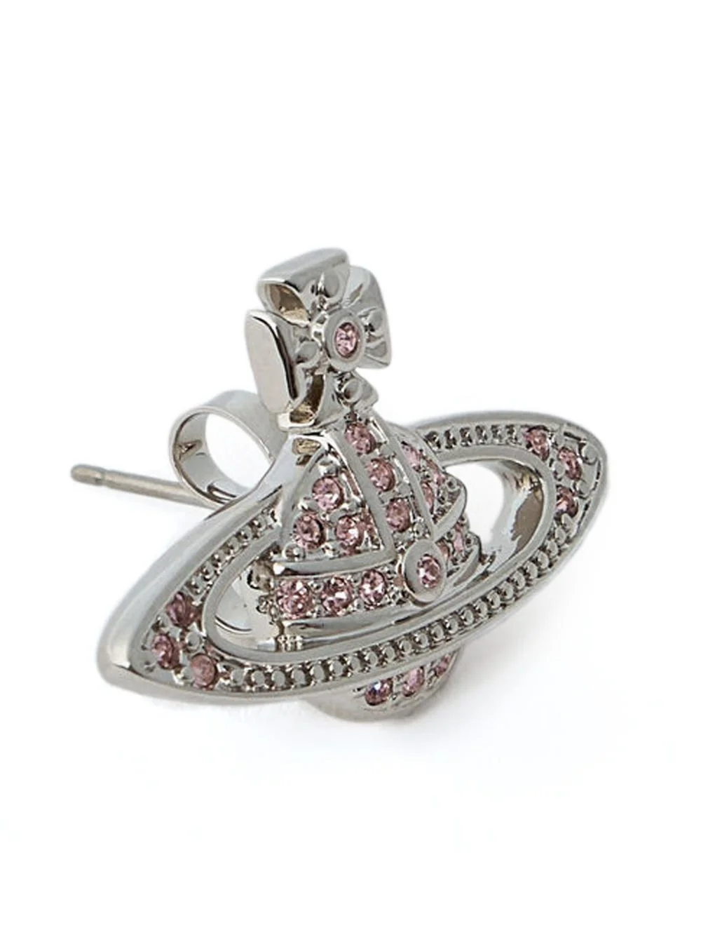 orb motif bas-relief earrings - 1