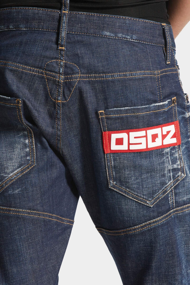 DARK CLEAN WASH TIDY BIKER JEANS 6
