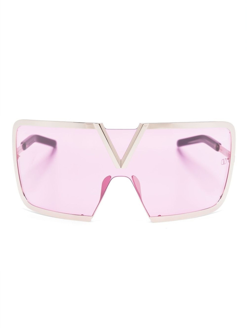 VLogo curved sunglasses - 1
