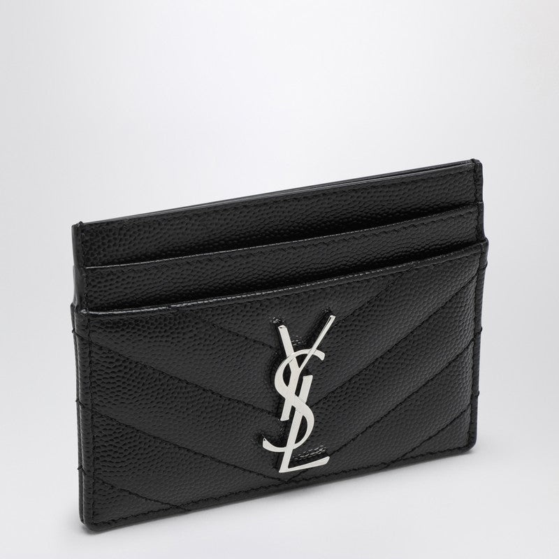 Saint Laurent Black Leather Card Holder Women - 1