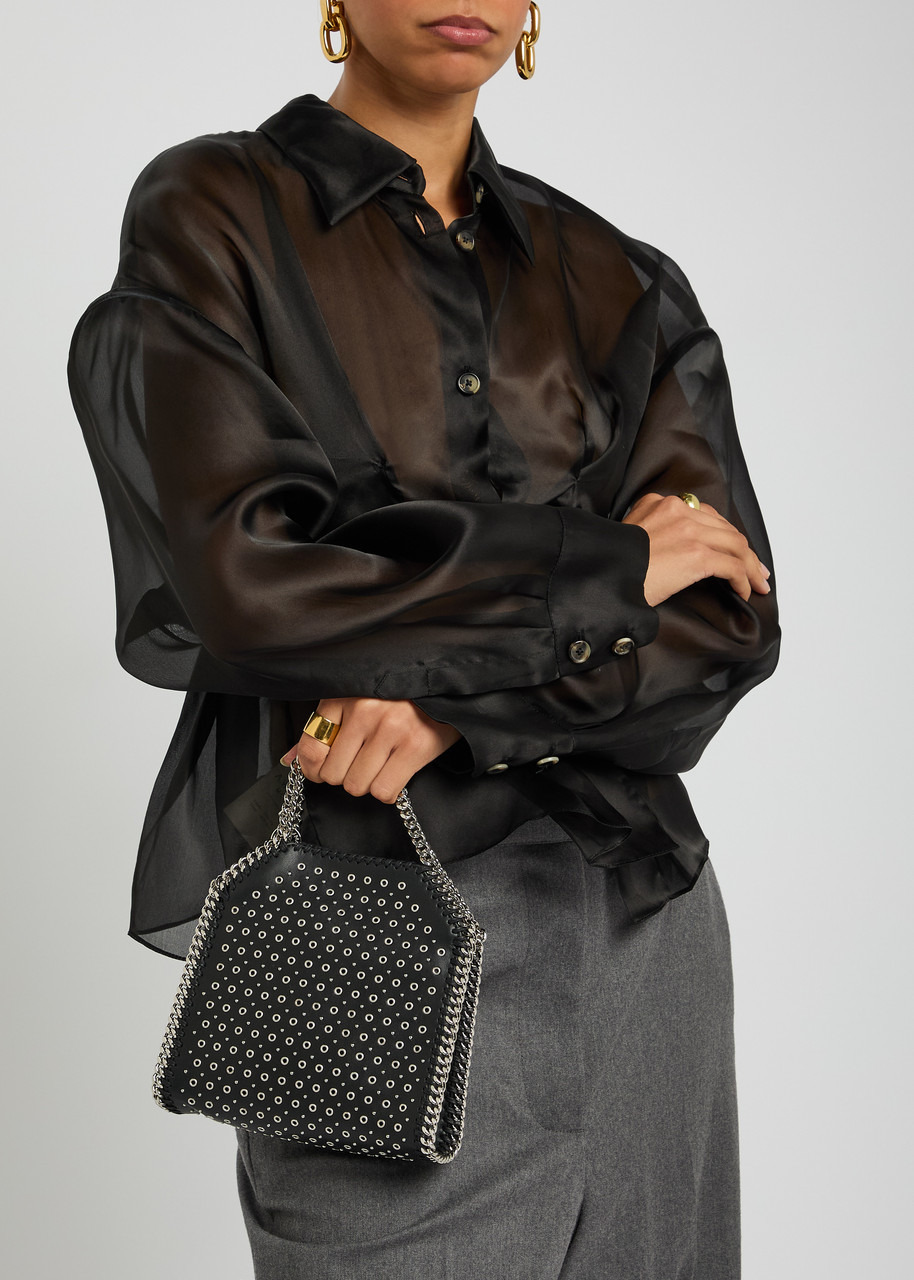 Stella Mccartney Falabella Eyelet Faux Leather top Handle bag - 5