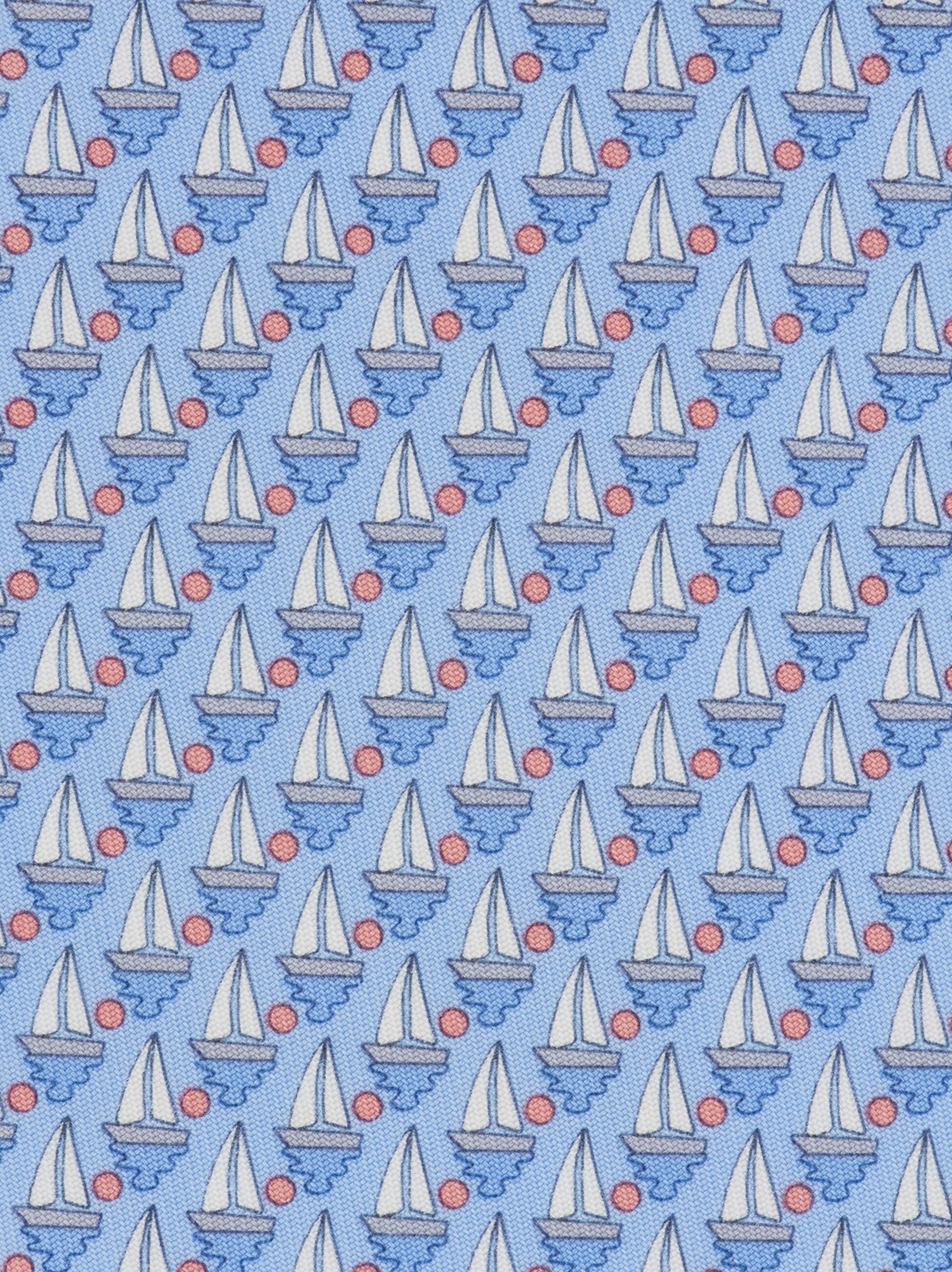 Sailing boat print silk tie - 2