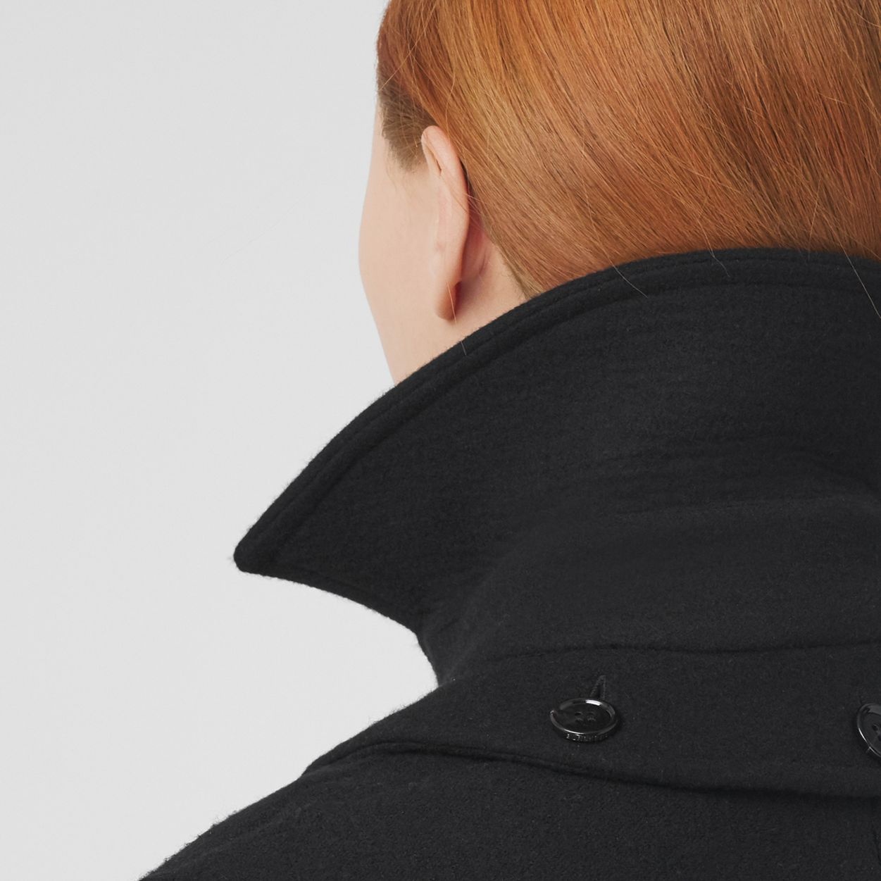 Panel Detail Cashmere Wool Blend Trench Coat - 4