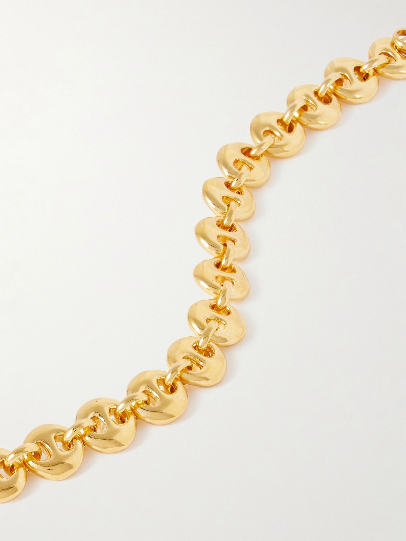 Small Circle Link gold vermeil bracelet Gold - 4