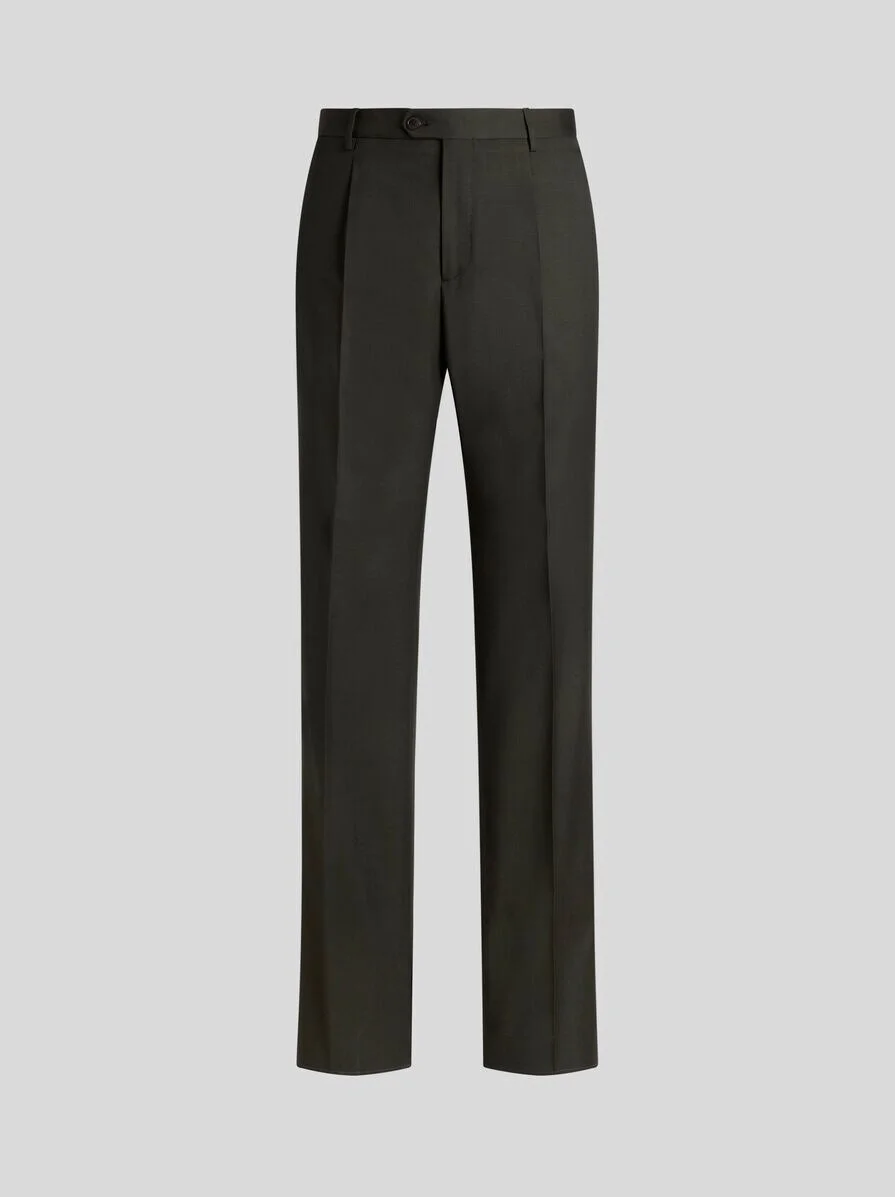 COOL WOOL TROUSERS WITH CREASE DETAIL - 1