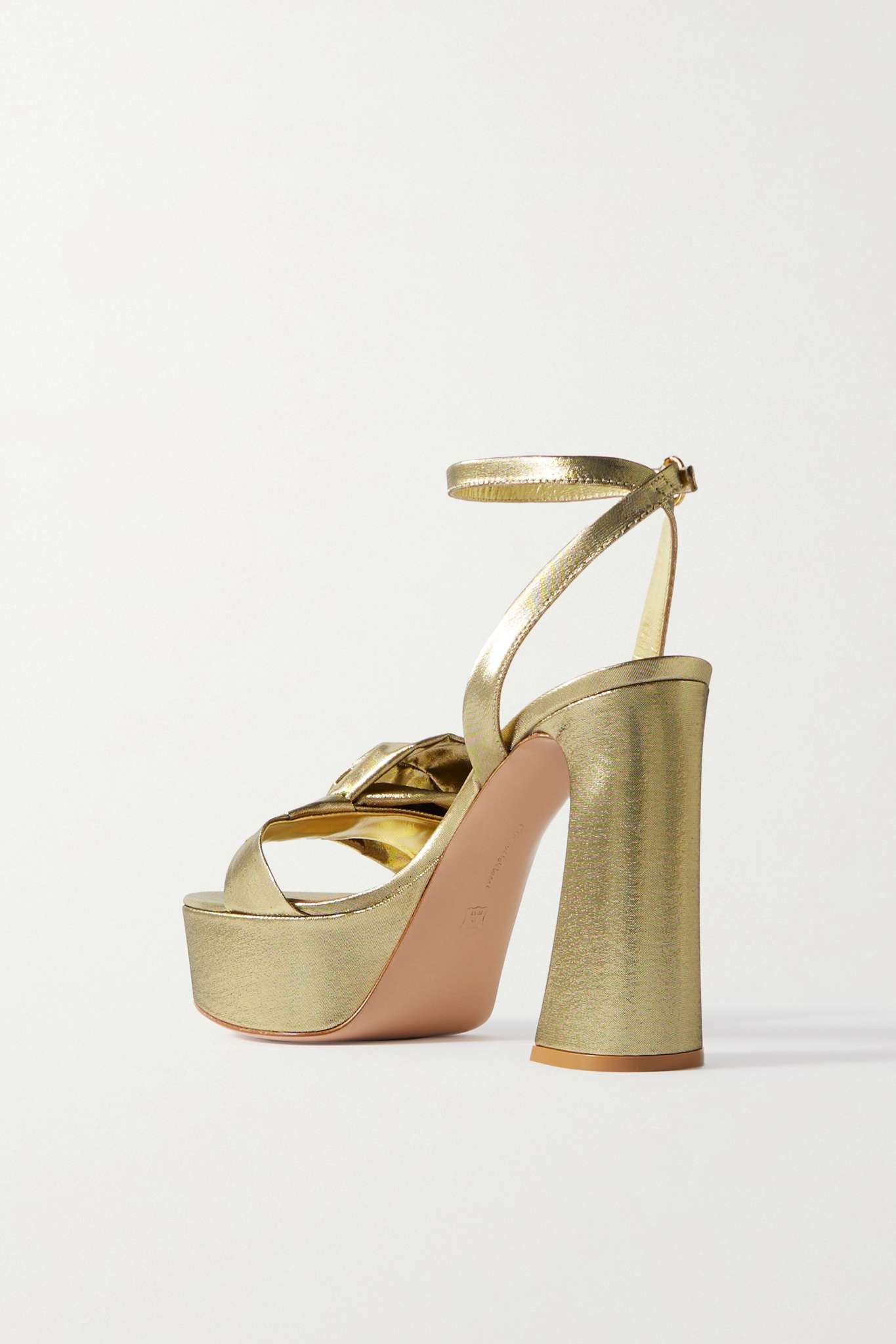 70 bow-embellished satin platform sandals - 3