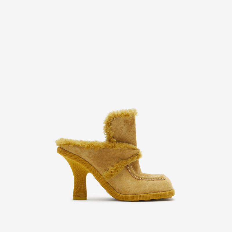 Suede and Shearling Highland Mules - 1