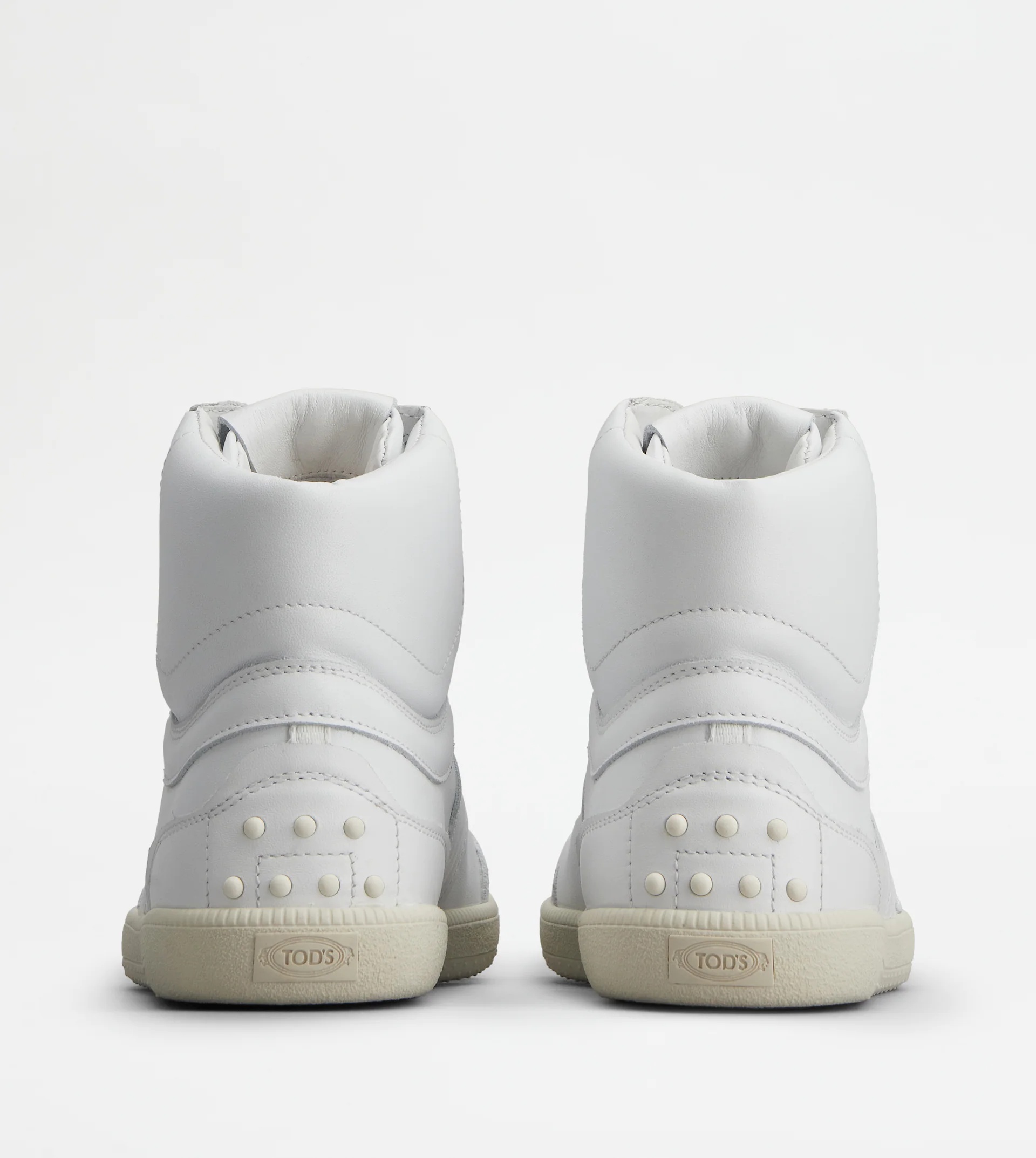 TOD'S TABS SNEAKERS HIGH-TOP IN LEATHER - WHITE - 2