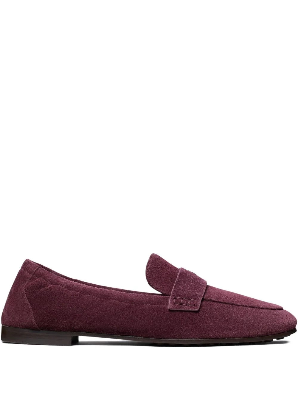 logo-plaque suede loafers - 1