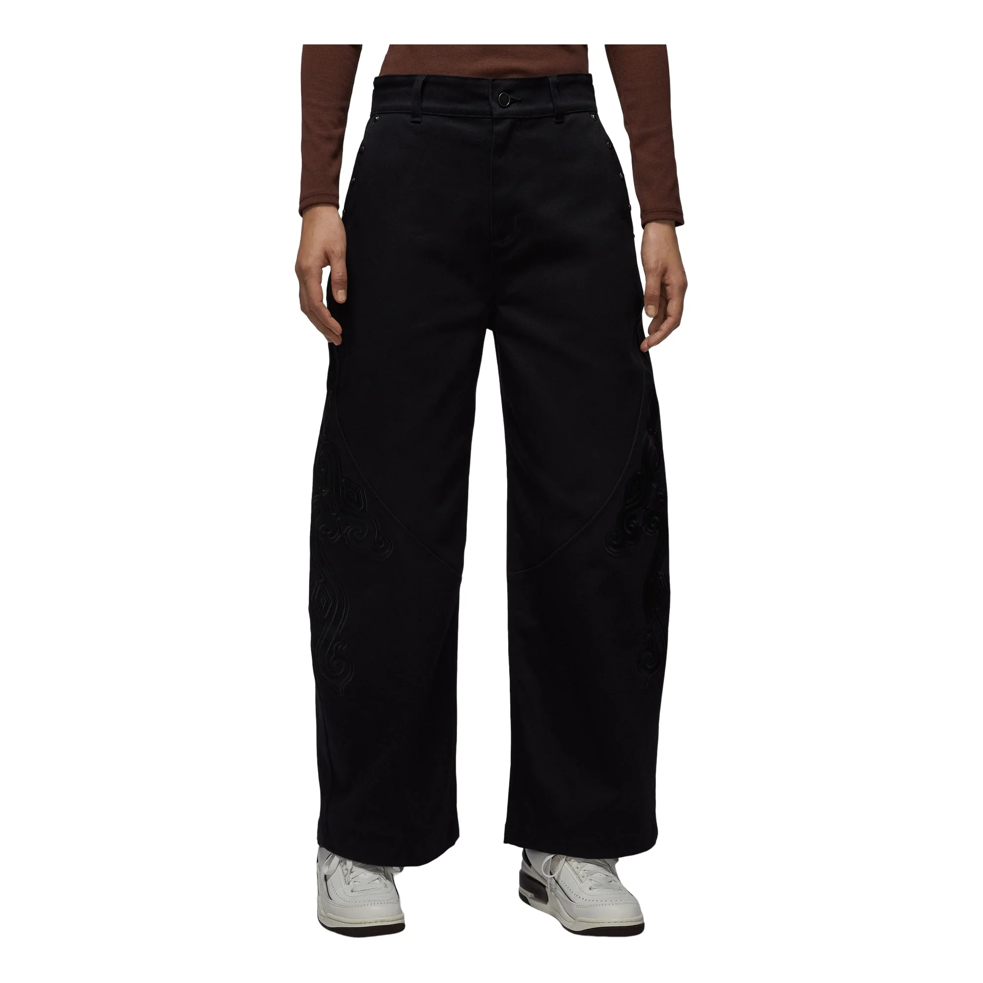 (WMNS) Air Jordan Flight New Year Series Trousers 'Black' IQ3962-010 - 1