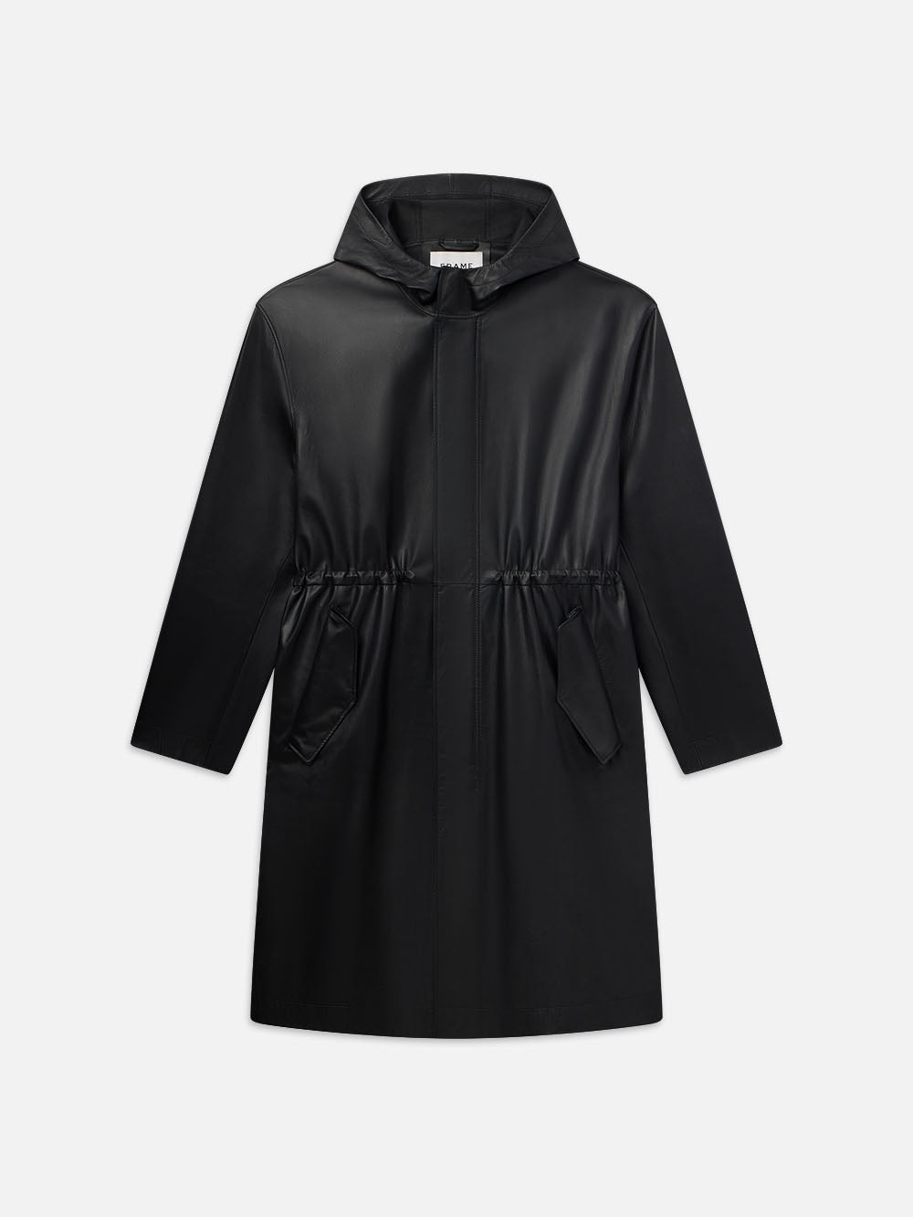 Leather Parka in Black - 1