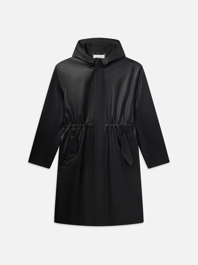 Leather Parka in Black 1
