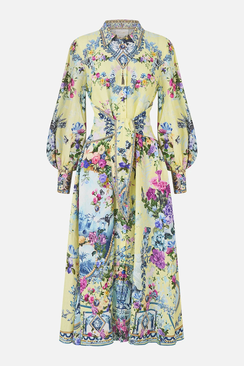 WAIST TIE SHIRT DRESS CHINOISERIE CHILD - 1