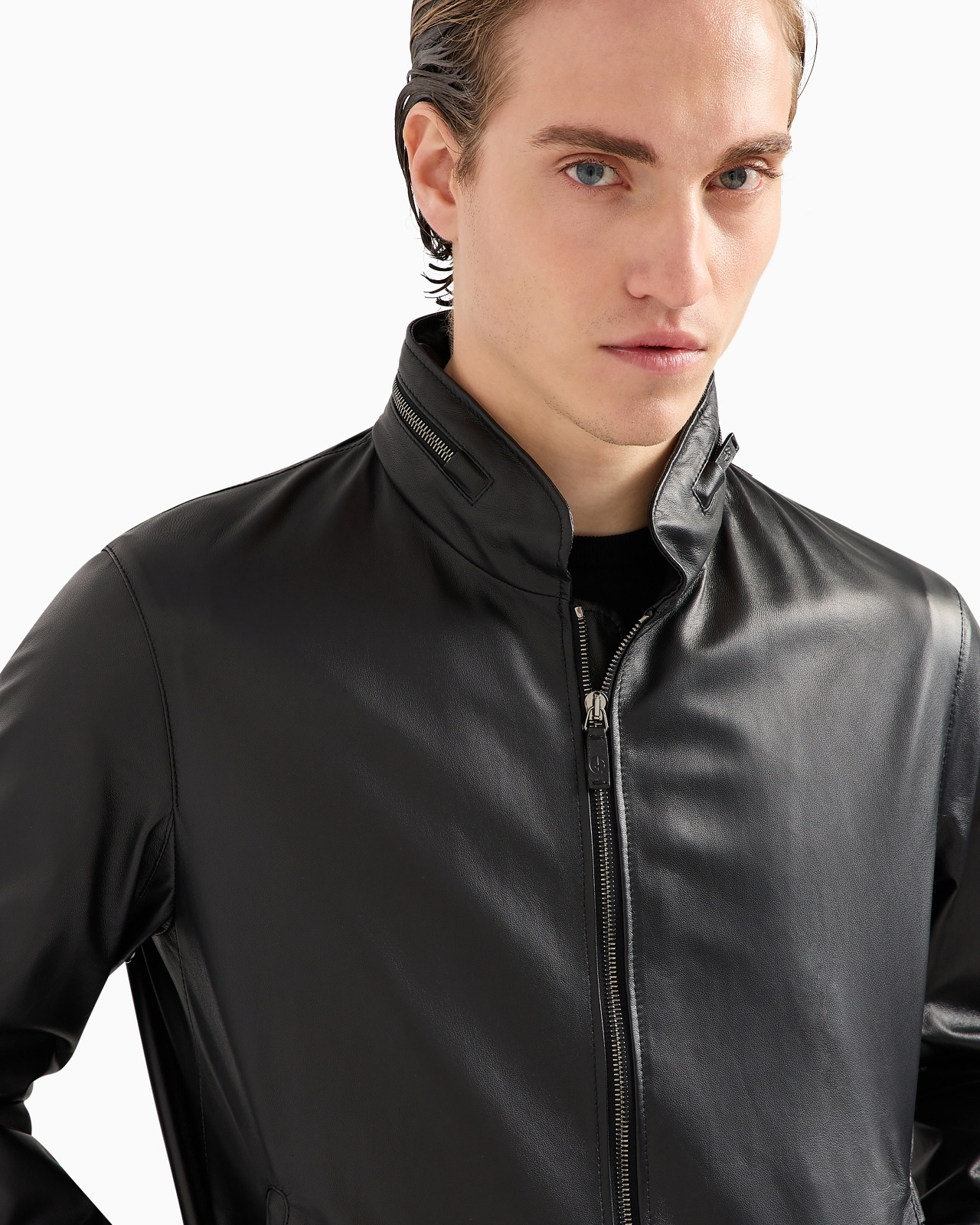 Nappa leather blouson with zip - 5