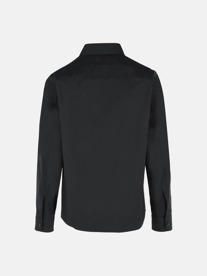 ZEGNA BLACK STRETCH COTTON OVERSHIRT outlook