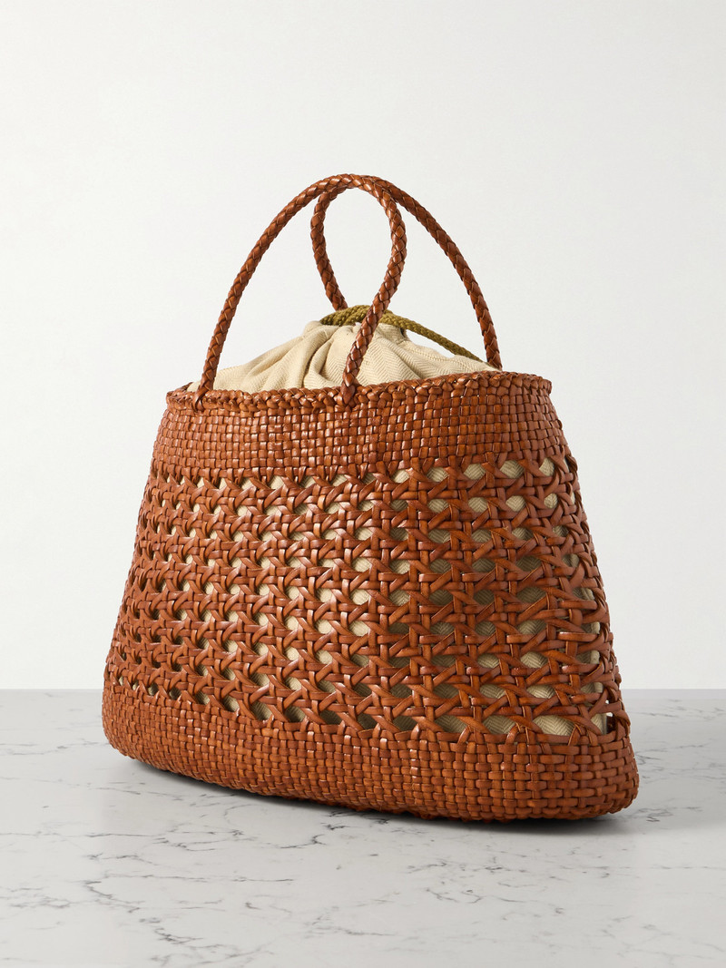 Santa Cano Woven Leather Tote 3