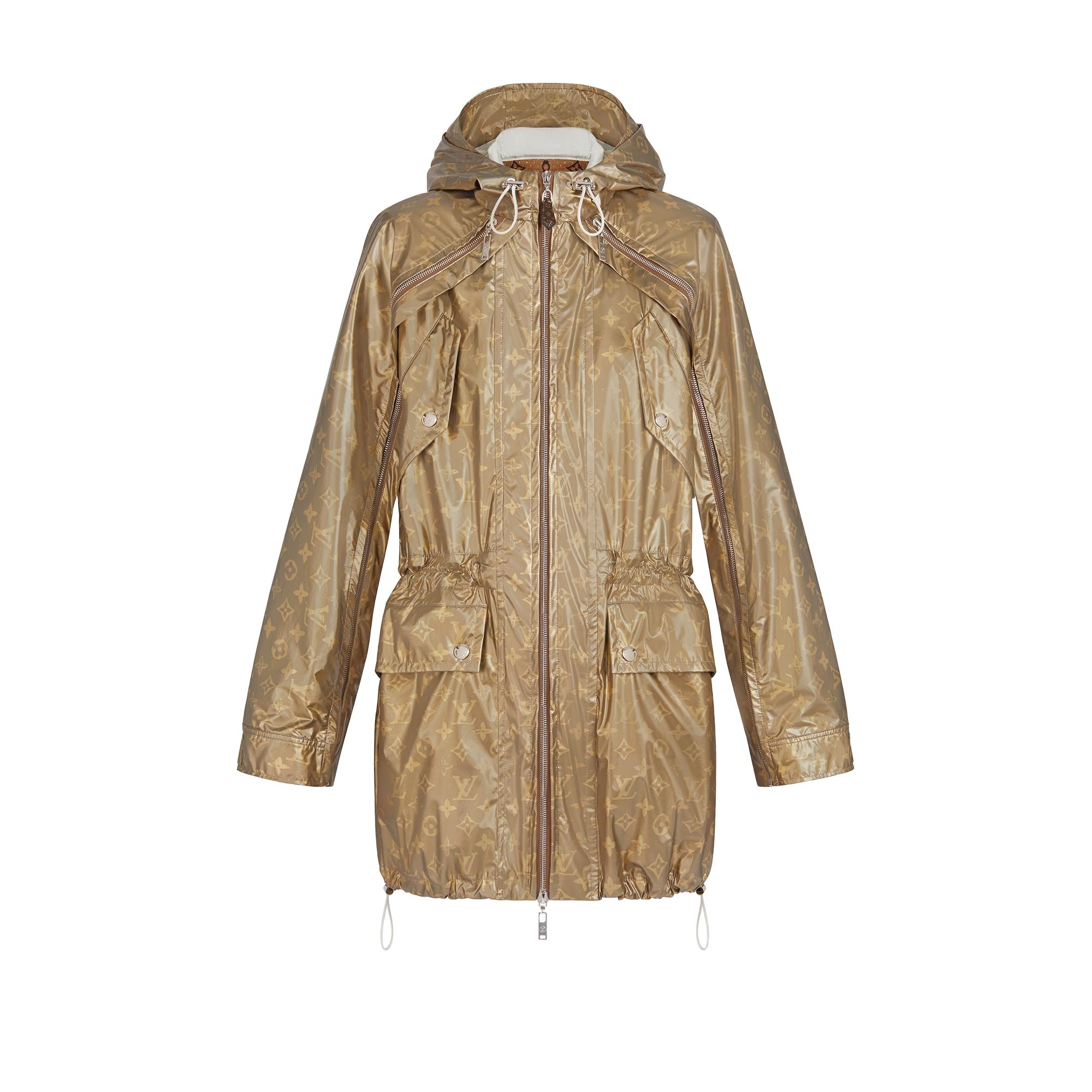 Metallic Monogram Lightweight Hooded Parka  - 1