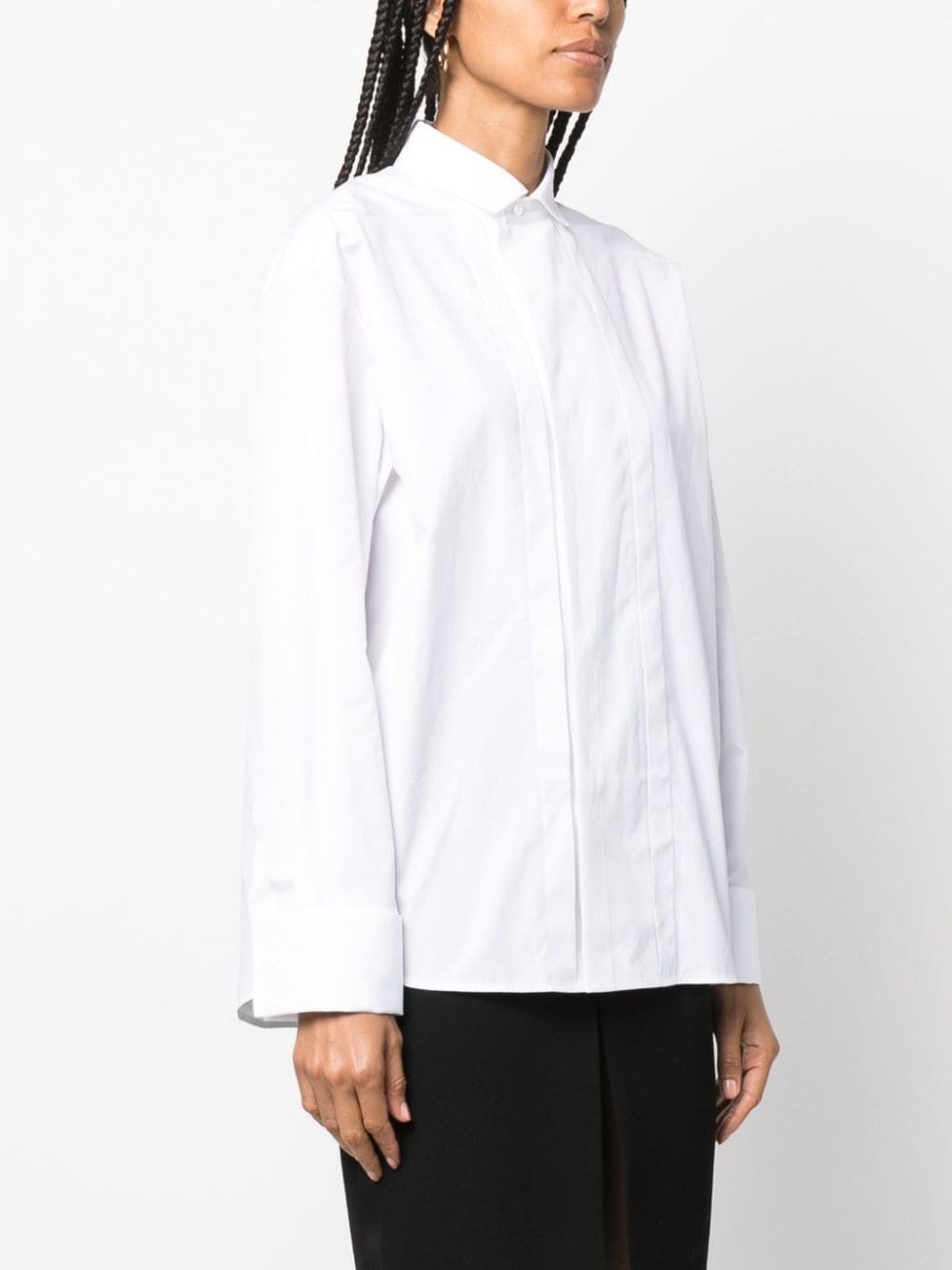 long-sleeve cotton poplin shirt - 3