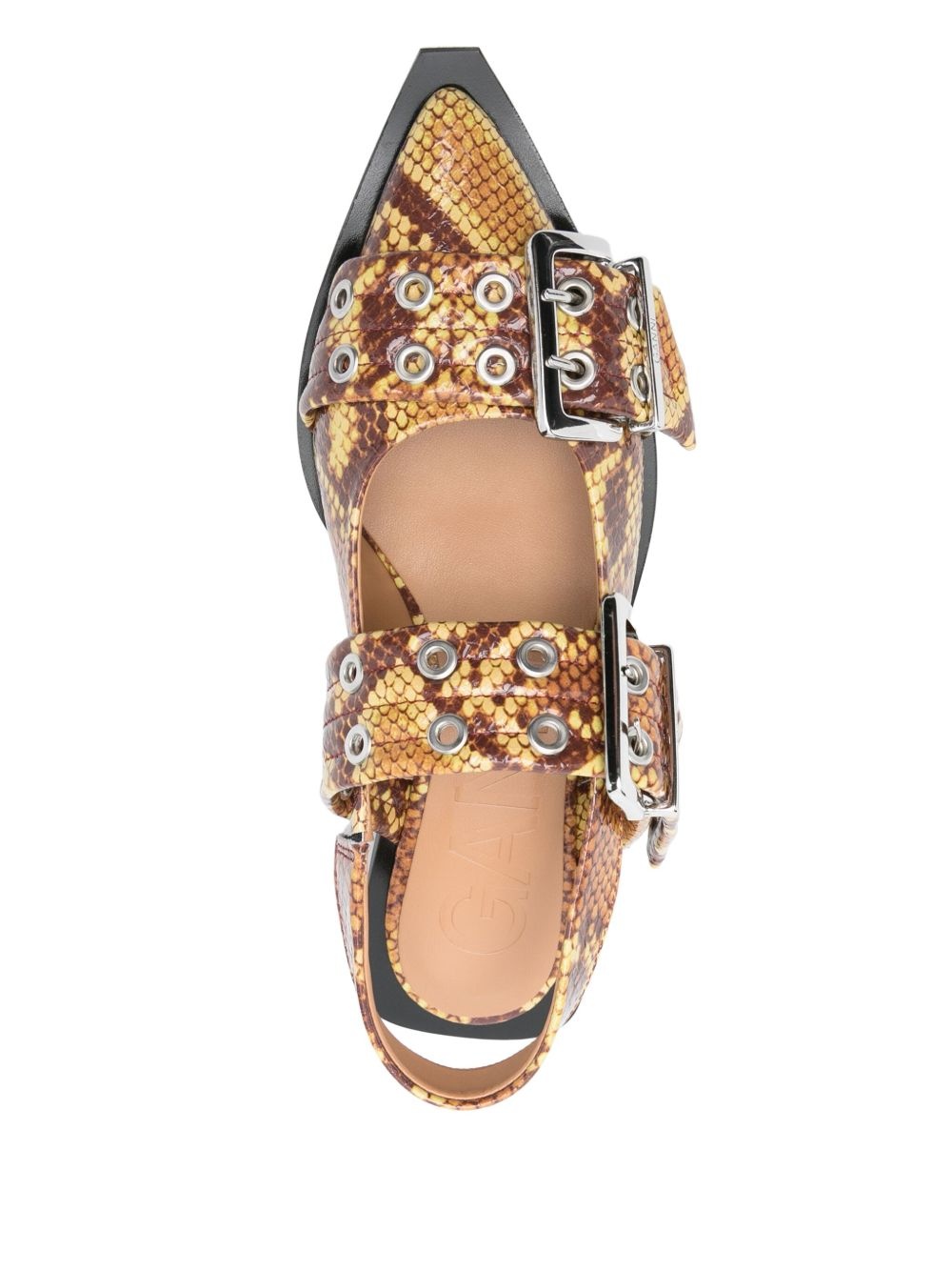 animal-print ballet flats - 4