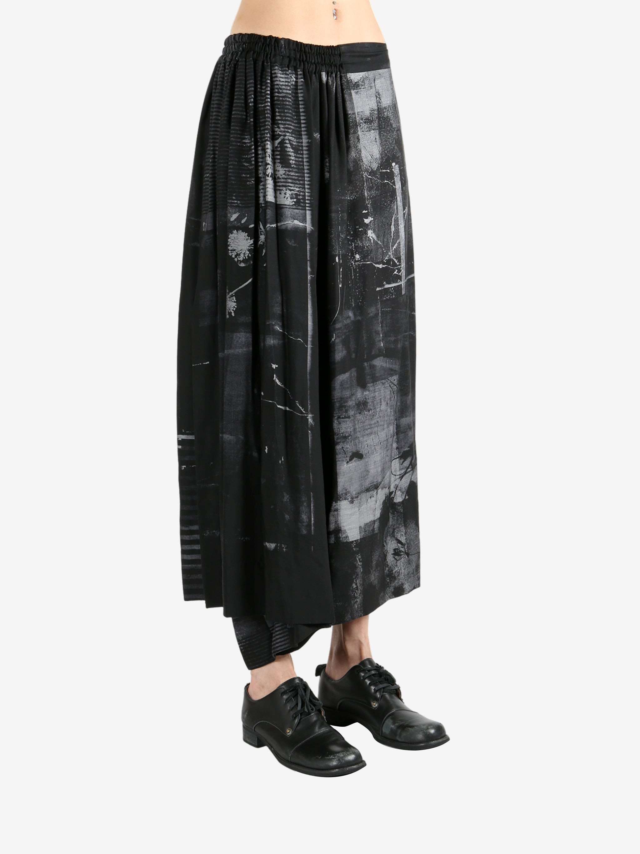 Y'S - Women Y-Right-Side Gathered Pants - 2