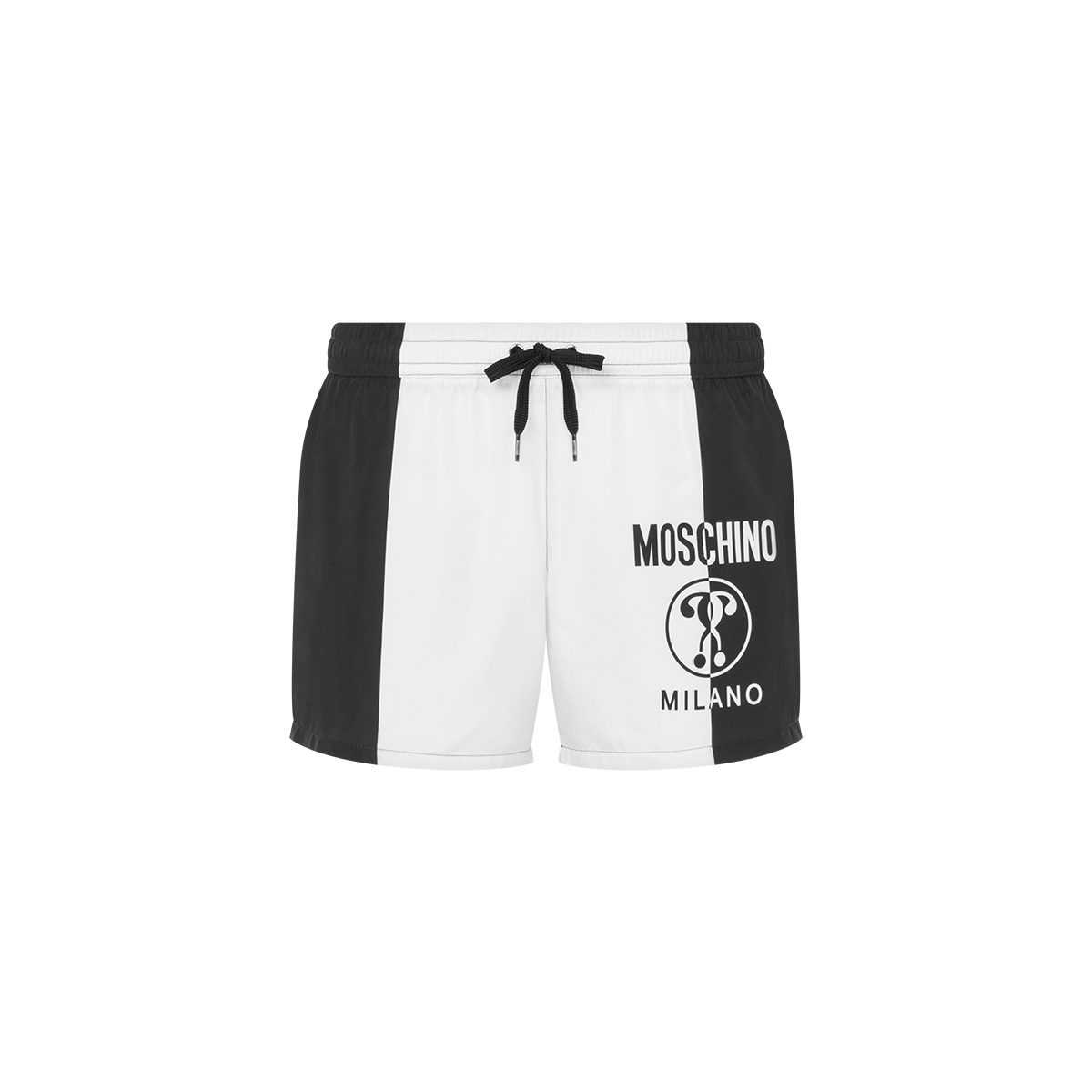 DOUBLE QUESTION MARK TWO-TONE SWIM TRUNKS - 1