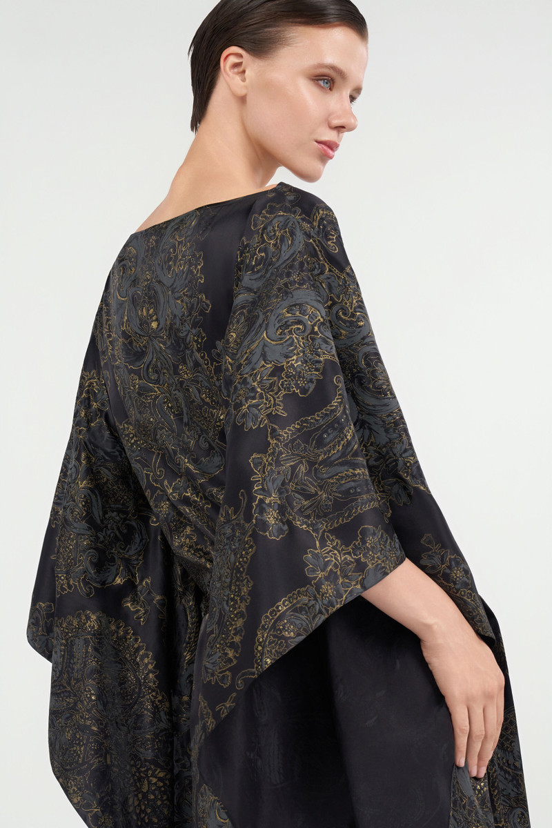 Ornamental Black Print Dress 7