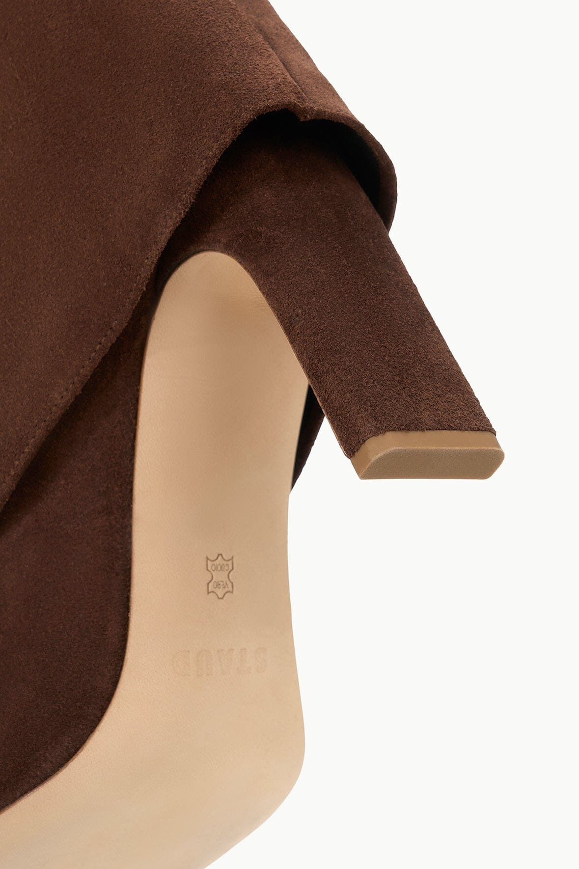 STAUD WALLY FOLDOVER HIGH HEEL BOOT MAHOGANY SUEDE - 7